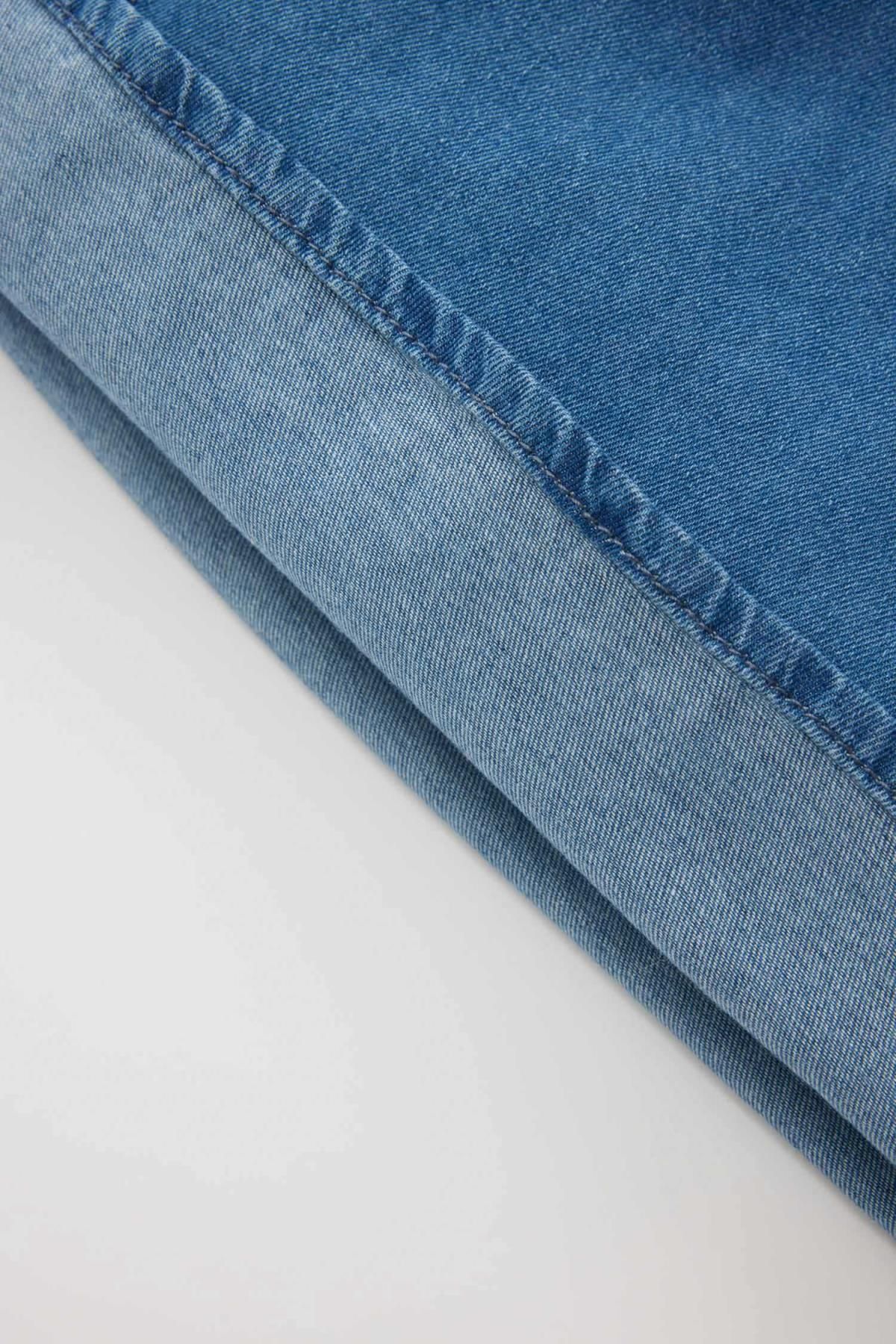 Kız Bebek Uzun Kollu Jean Elbise B8176a524sp