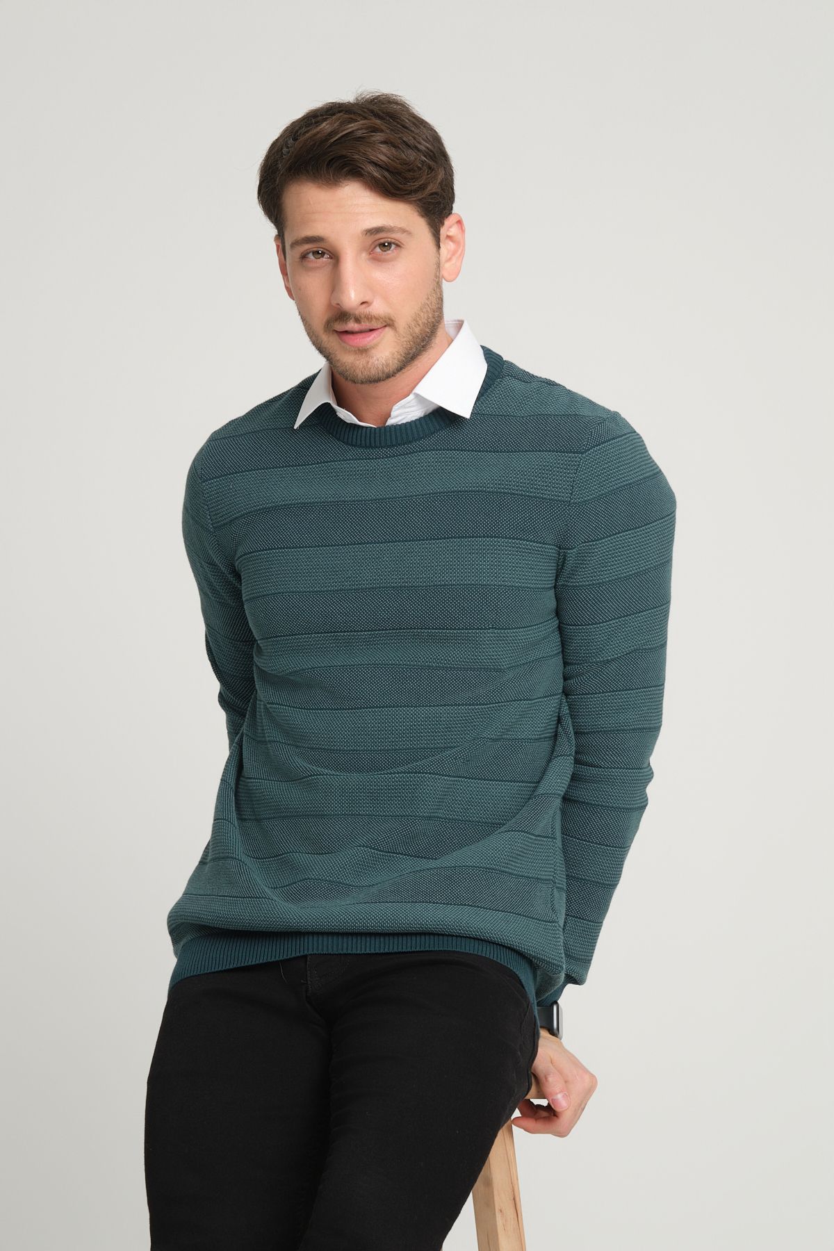 ALEXANDERGARDI-BICYCLE COLLAR PATTERNED SWEATER(E21-18113) 4