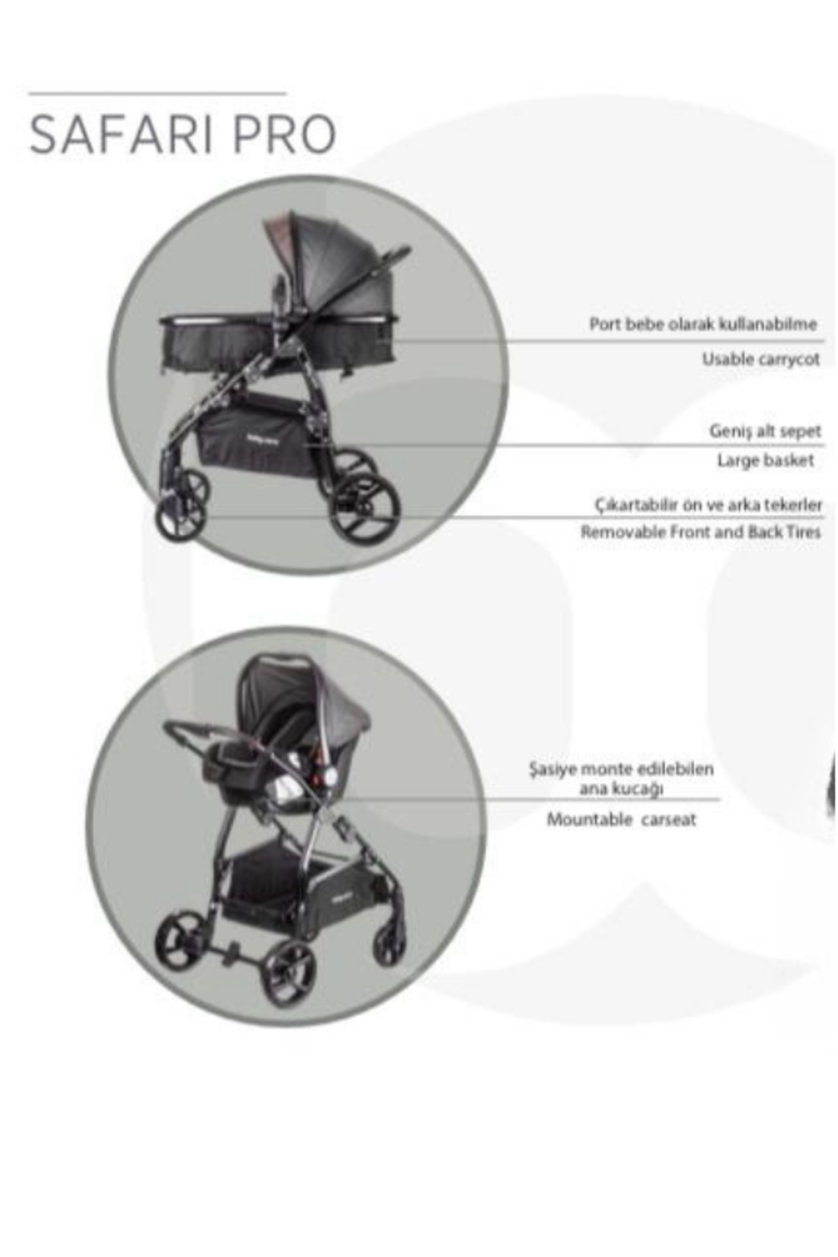 Baby Care Moda bebekler Baby Care Safari Travel Bebek Arabası Yağmurluk fotoğrafı 2 (önizleme)