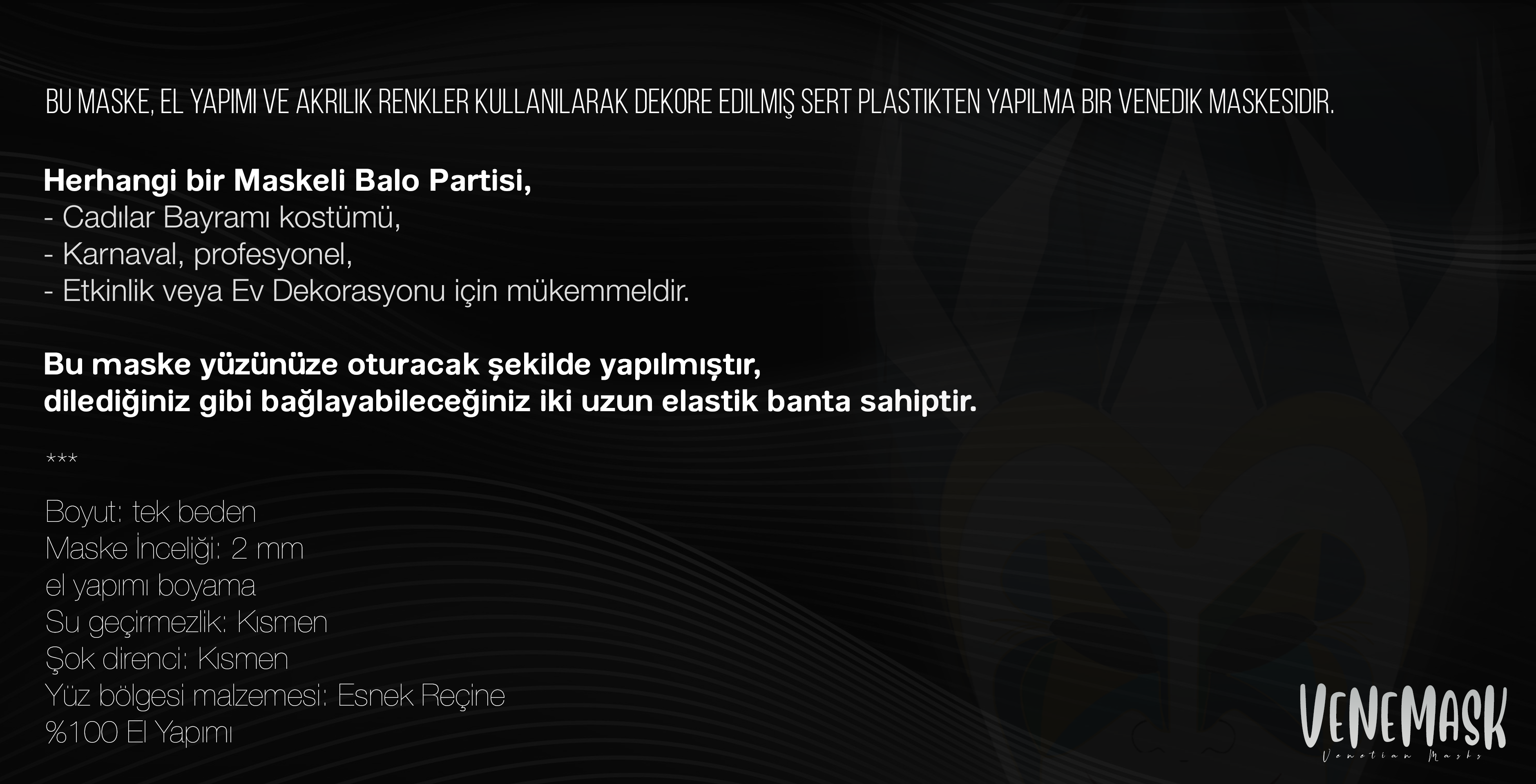 Venemask Eyes Wide Shut Mandy Tüylü Venedik Maskesi Fiyatı