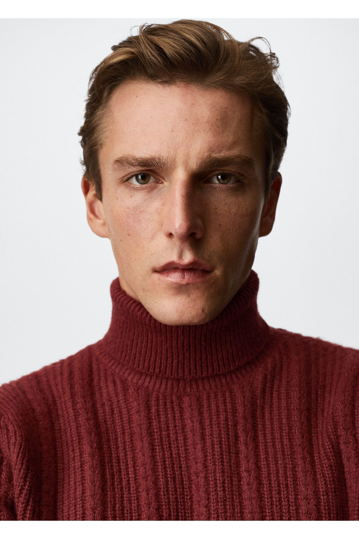 MANGO Man-Claret Red pánsky sveter pre dospelých37007715 5