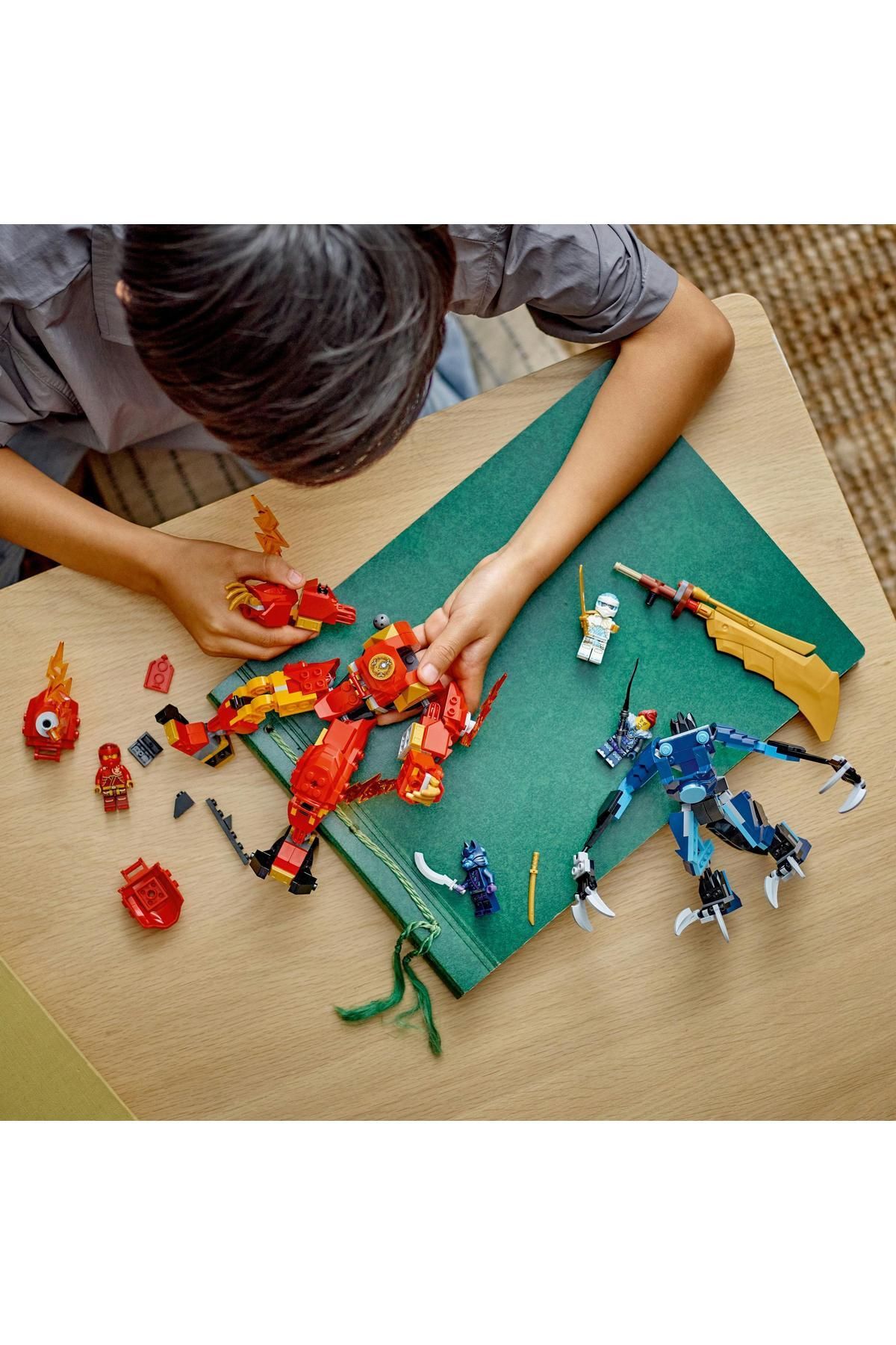 LEGO-®   نينجاجو ®   روبوت عنصر النار من كاي 71808 - مجموعة بناء الألعاب الإبداعية لـ 7+ (322 قطعة) 9