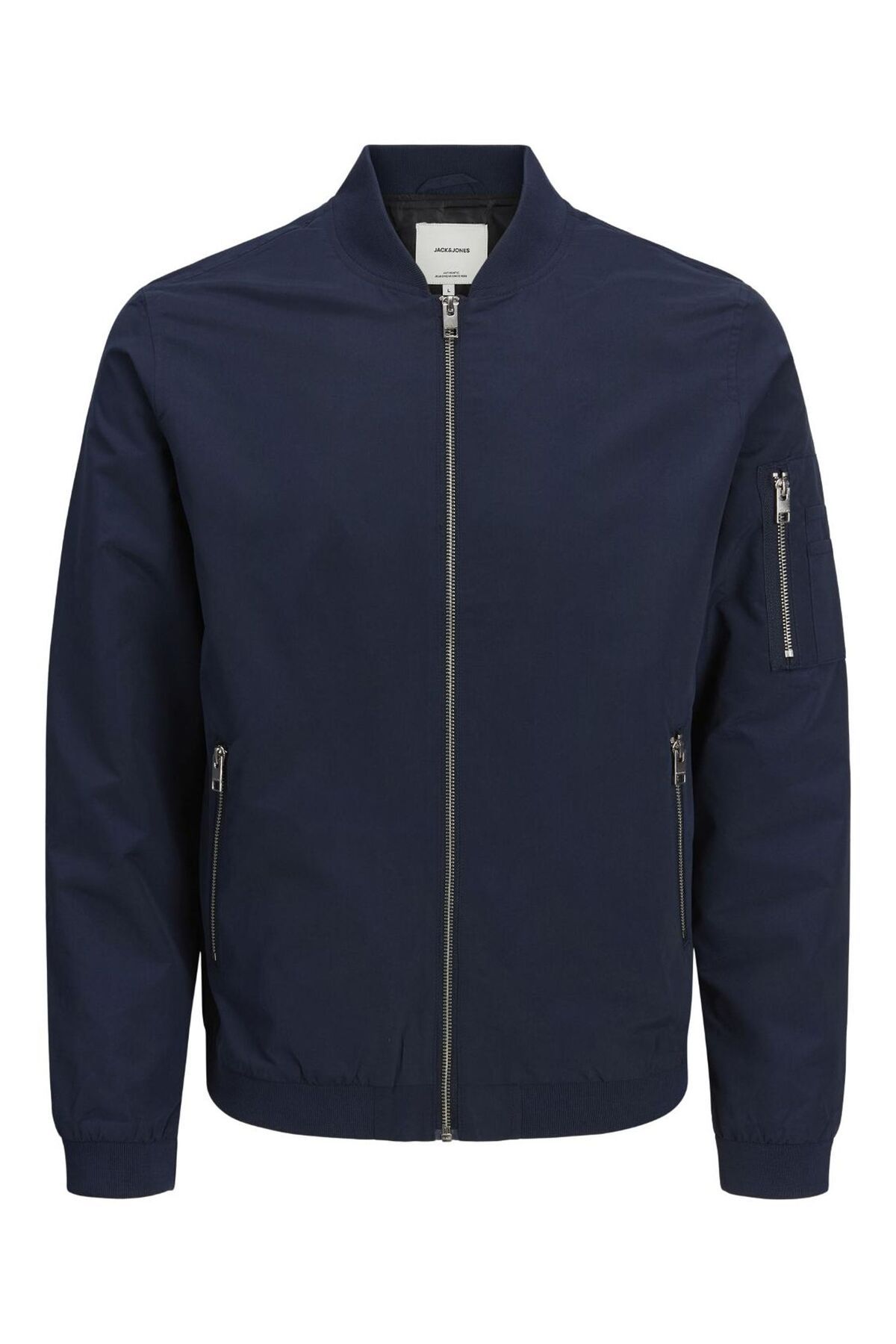 Dark blue bomber online jacket