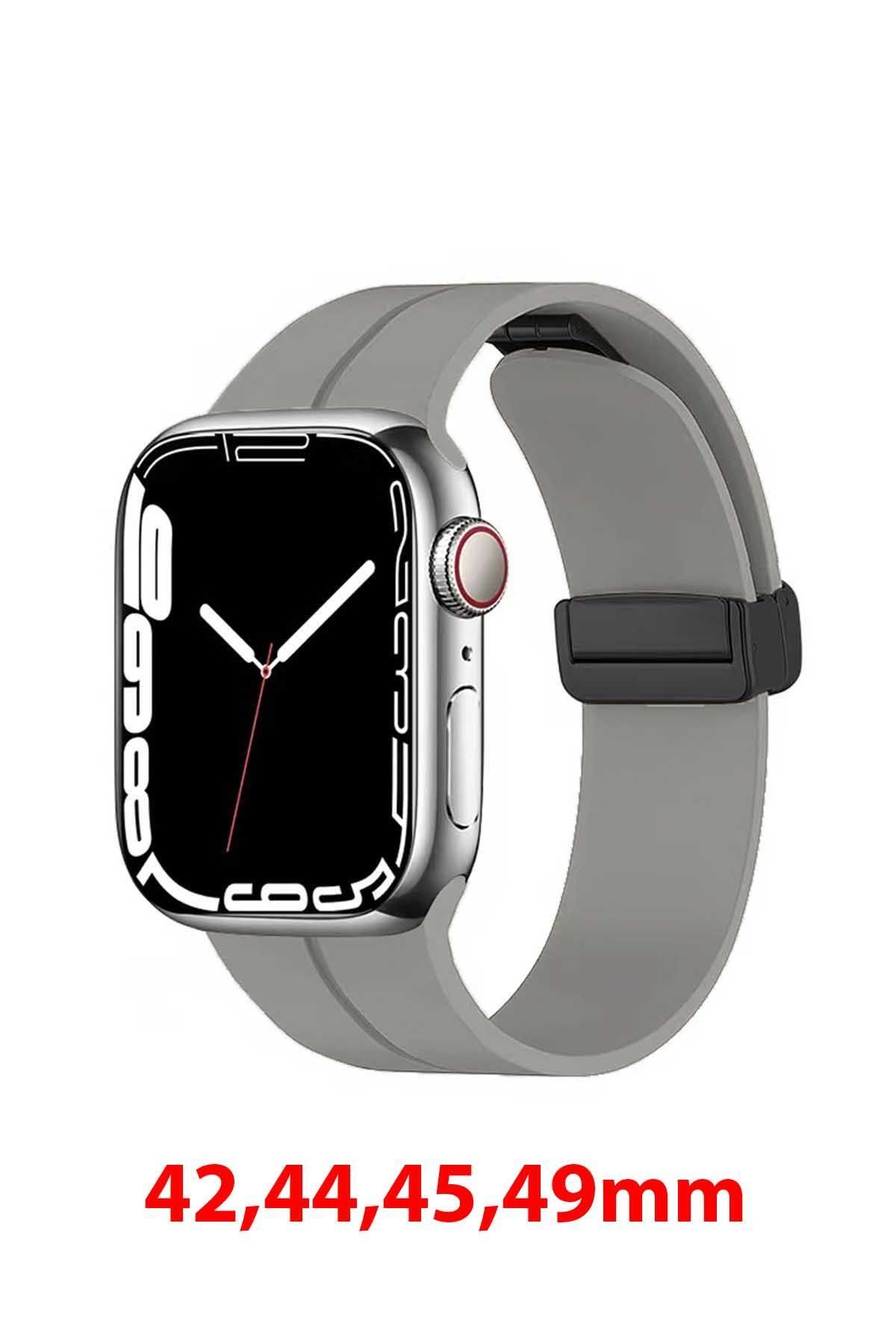 ShinyTECH Apple Watch Compatible Silicone Band with Magnetic Clip