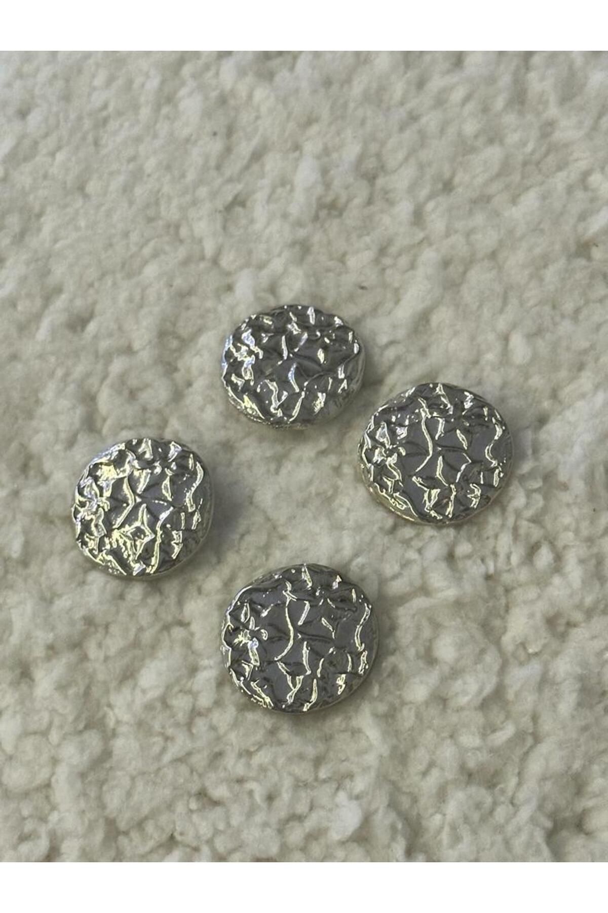 ODDA TASARIM ATÖLYESİ-Design Coat Button Set of 4 Silver Color 1