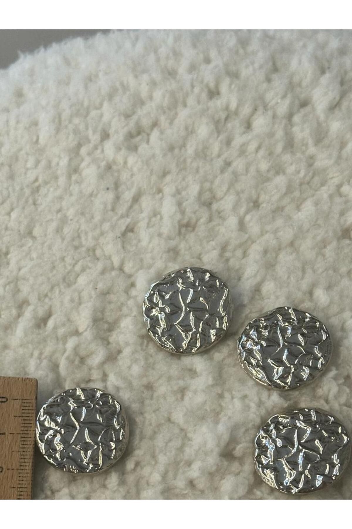ODDA TASARIM ATÖLYESİ-Design Coat Button Set of 4 Silver Color 4