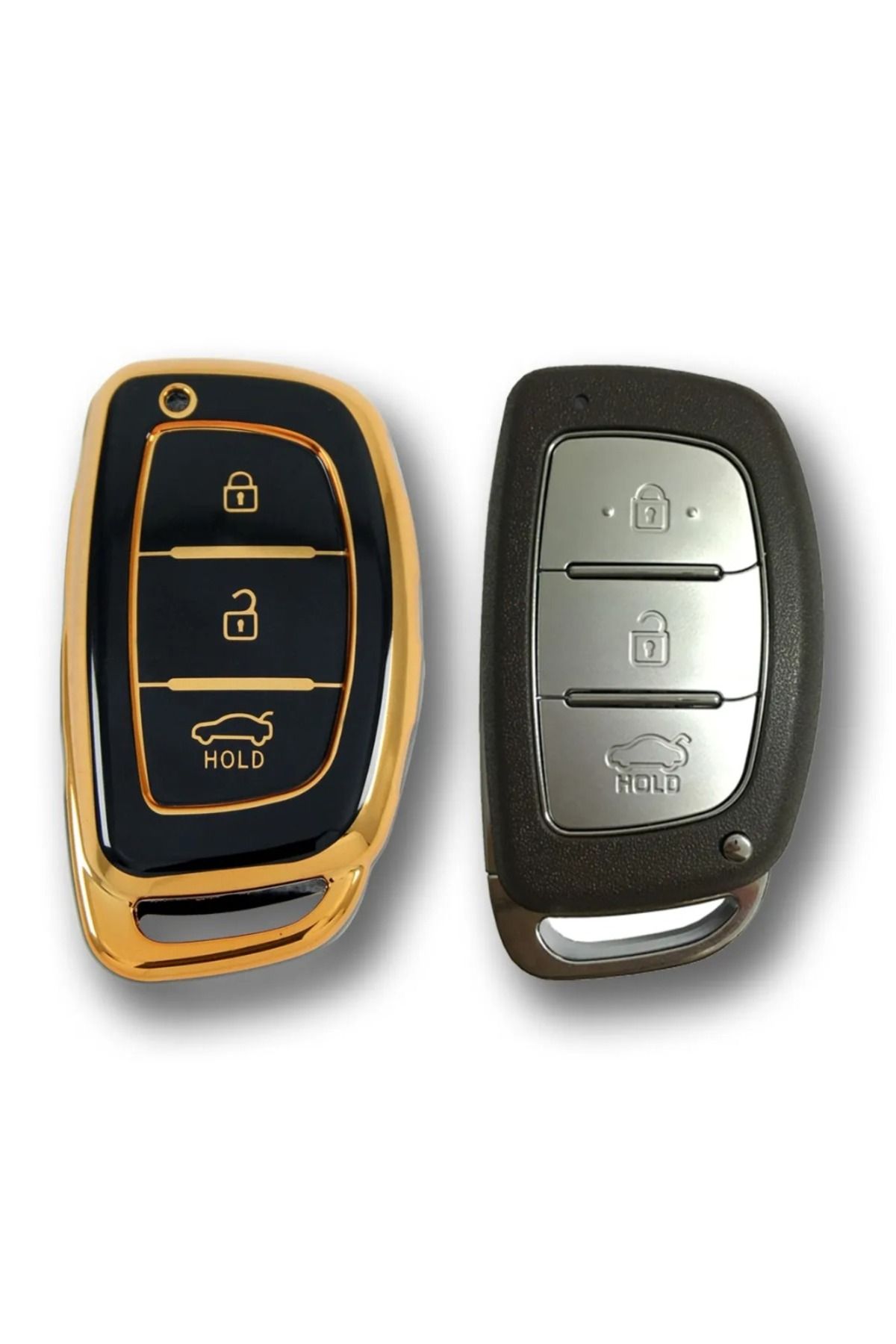 NADİR-Hyundai 13-18 Ix35 Tucson Smart 3 Button Black Auto Key Control Container Case 2