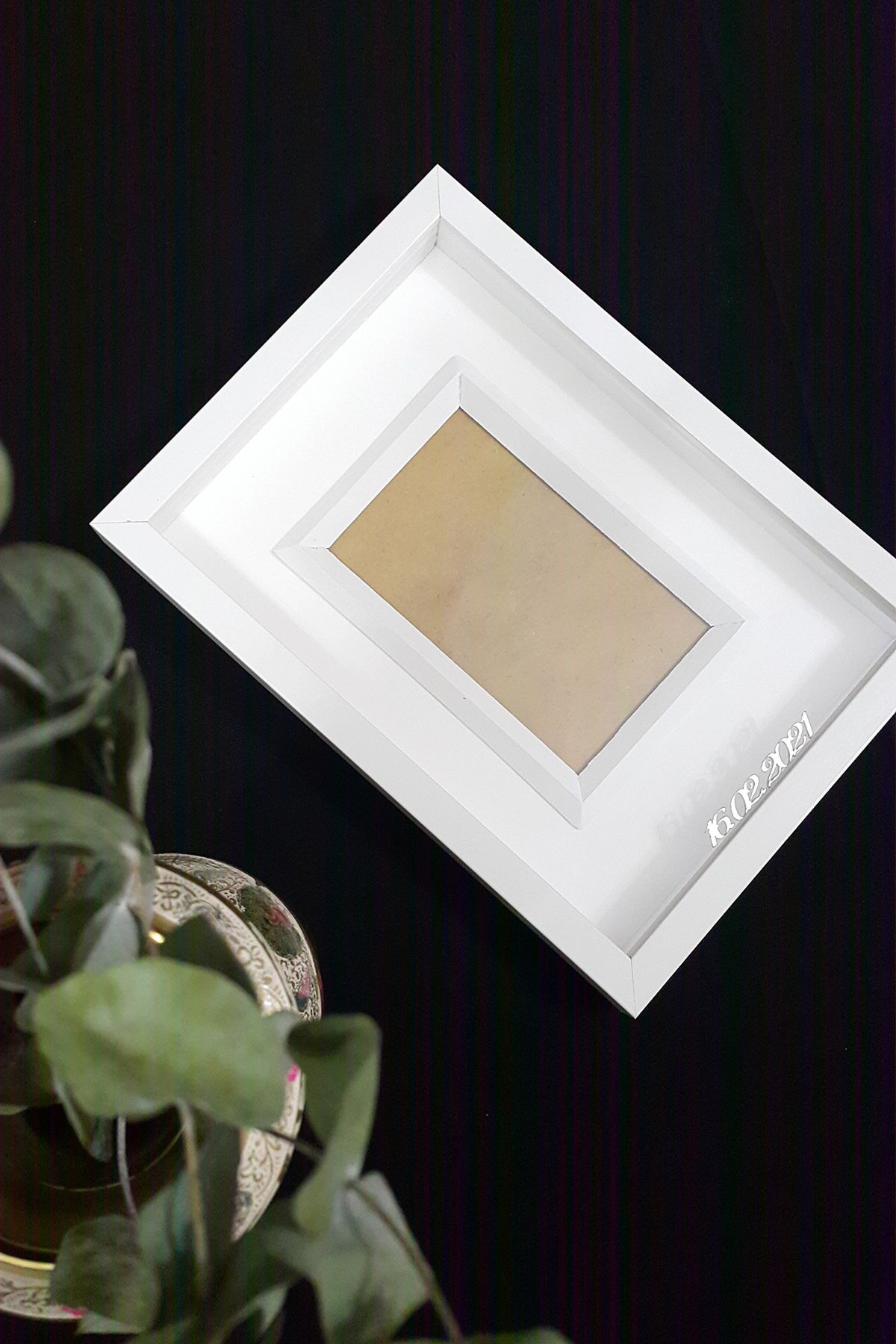 Verda Çerçeve-25x35 Cm Triangle Photo Area Model Design Rose Box Memory Frame!New Model Frame! 3