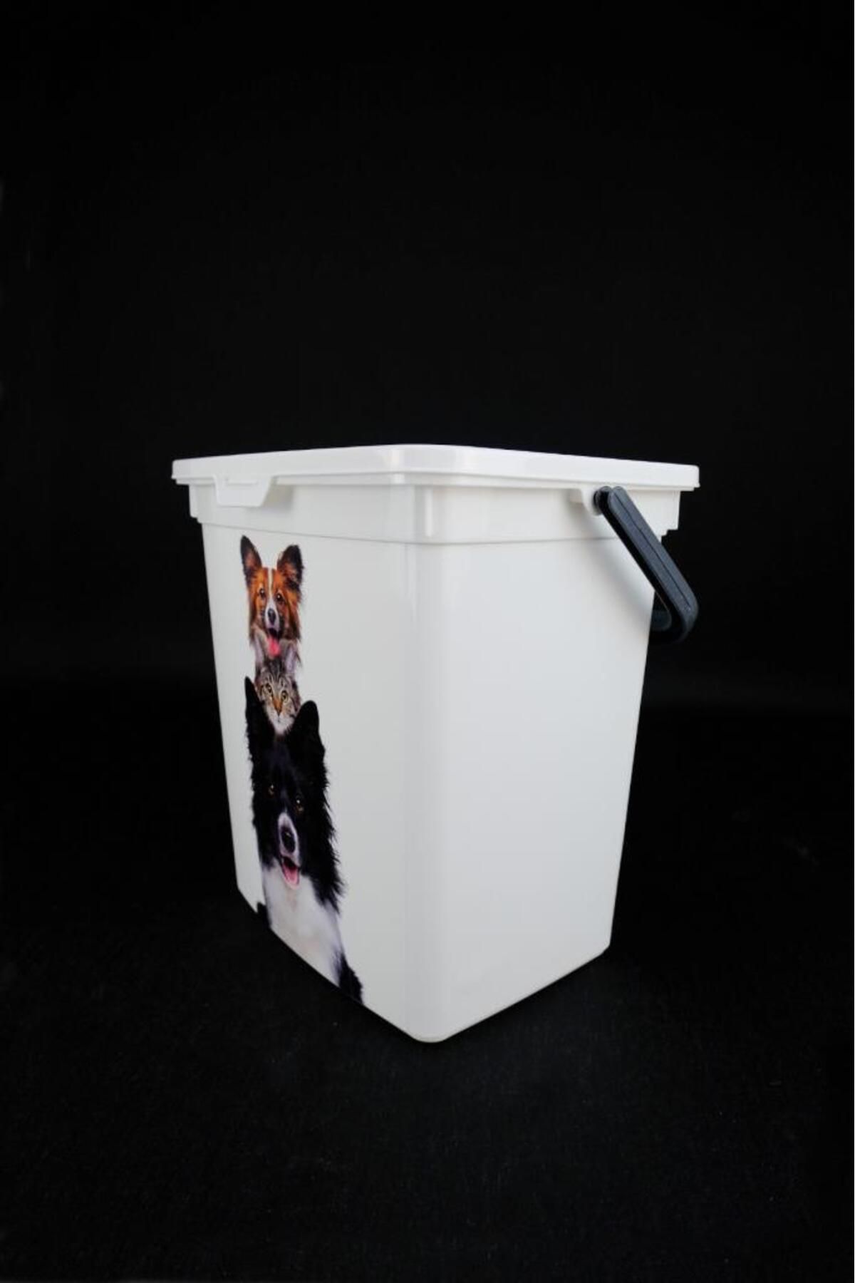 Digithome-Cat and Dog Food Storage Container Organizer 6 Lt White Pattern-3 – ÇAN 2354 C320.037 2