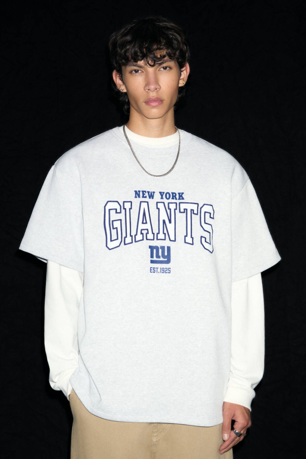 Pull & Bear تی شرت آستین کوتاه NFL نیویورک غول