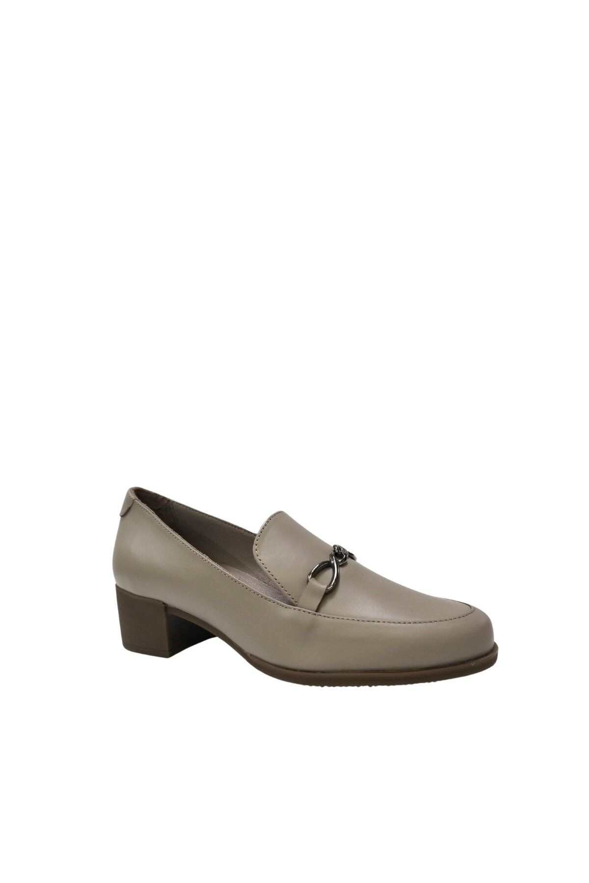 ALBİNİ-Women's Leather Classic Heeled Shoes 2