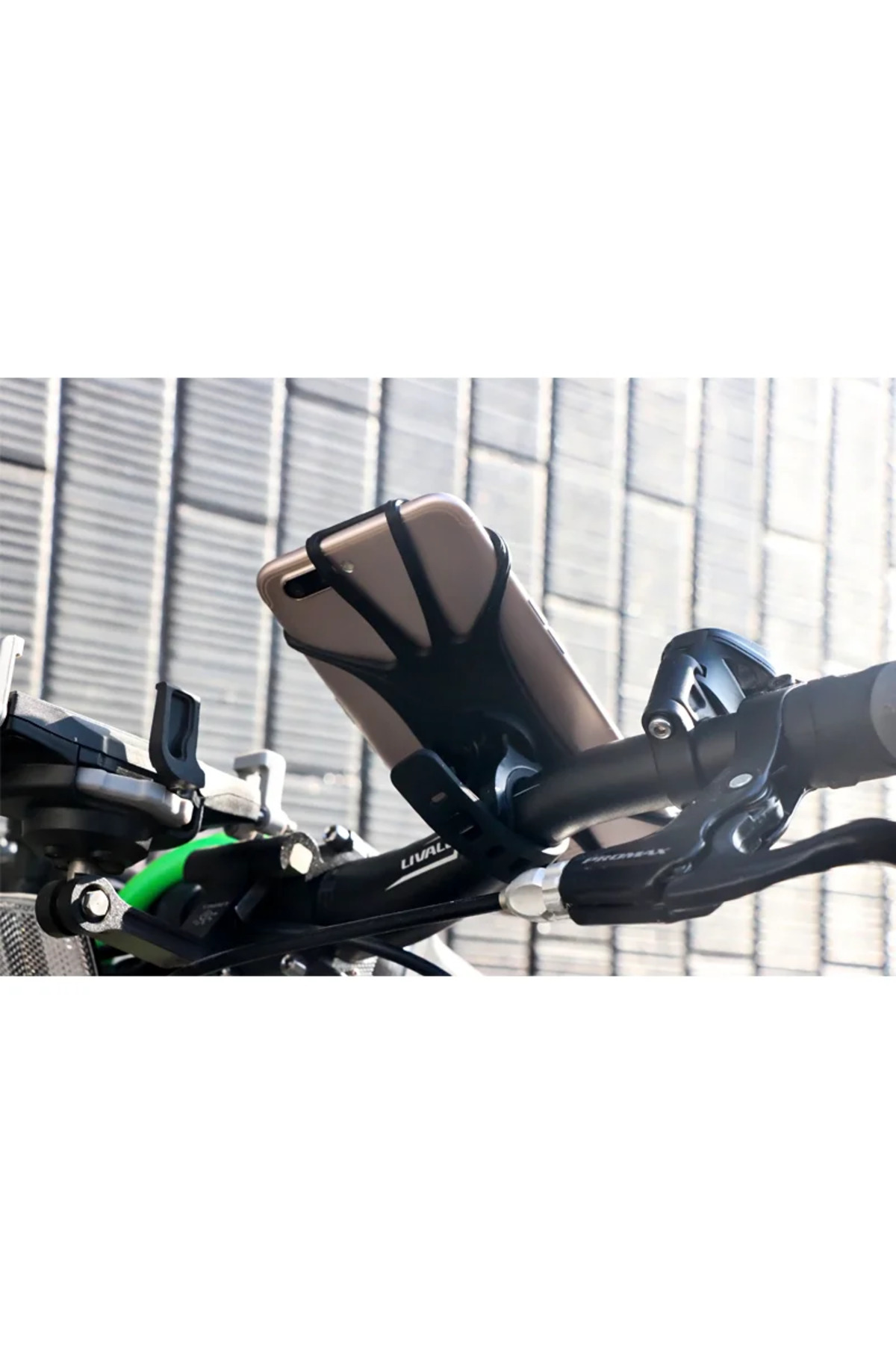 güvenlisepet Bisiklet Elektrikli Scooter Silikon Telefon Tutucu Bebek Arabası vb.Uyumlu Gidona Bağlantılı Mininal fotoğrafı 2 (önizleme)