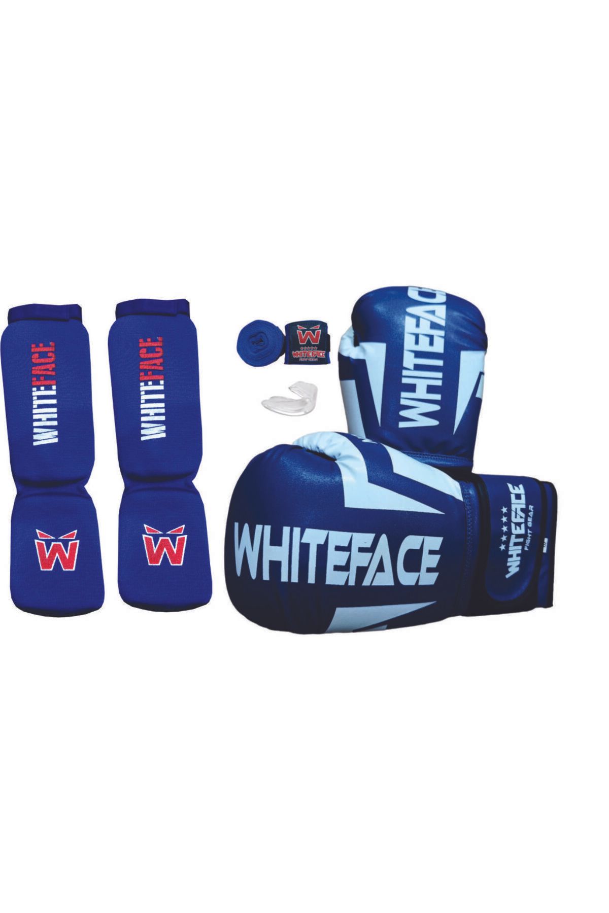 تجهیزات بوکس آبی دستکش های و کیک Muay Thai Glides kaval Post Protection Banda 10 اونس whiteface