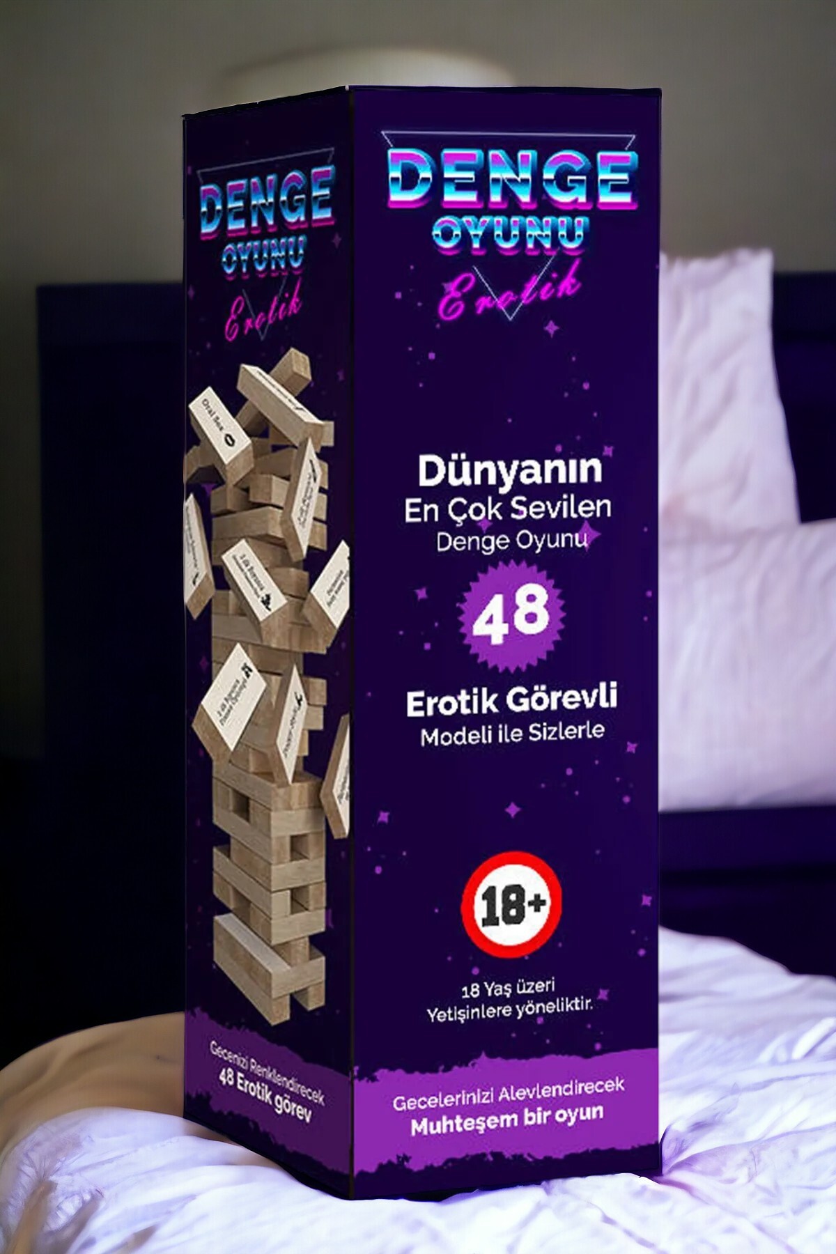 Yetişkinler için 48 Erotik Cezalı Fantezi Denge Kutu Oyunu