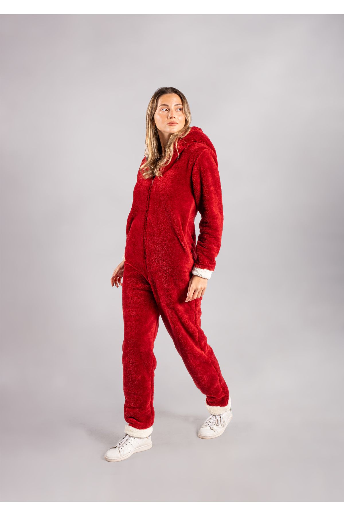 Hooded fleece jumpsuit cheap