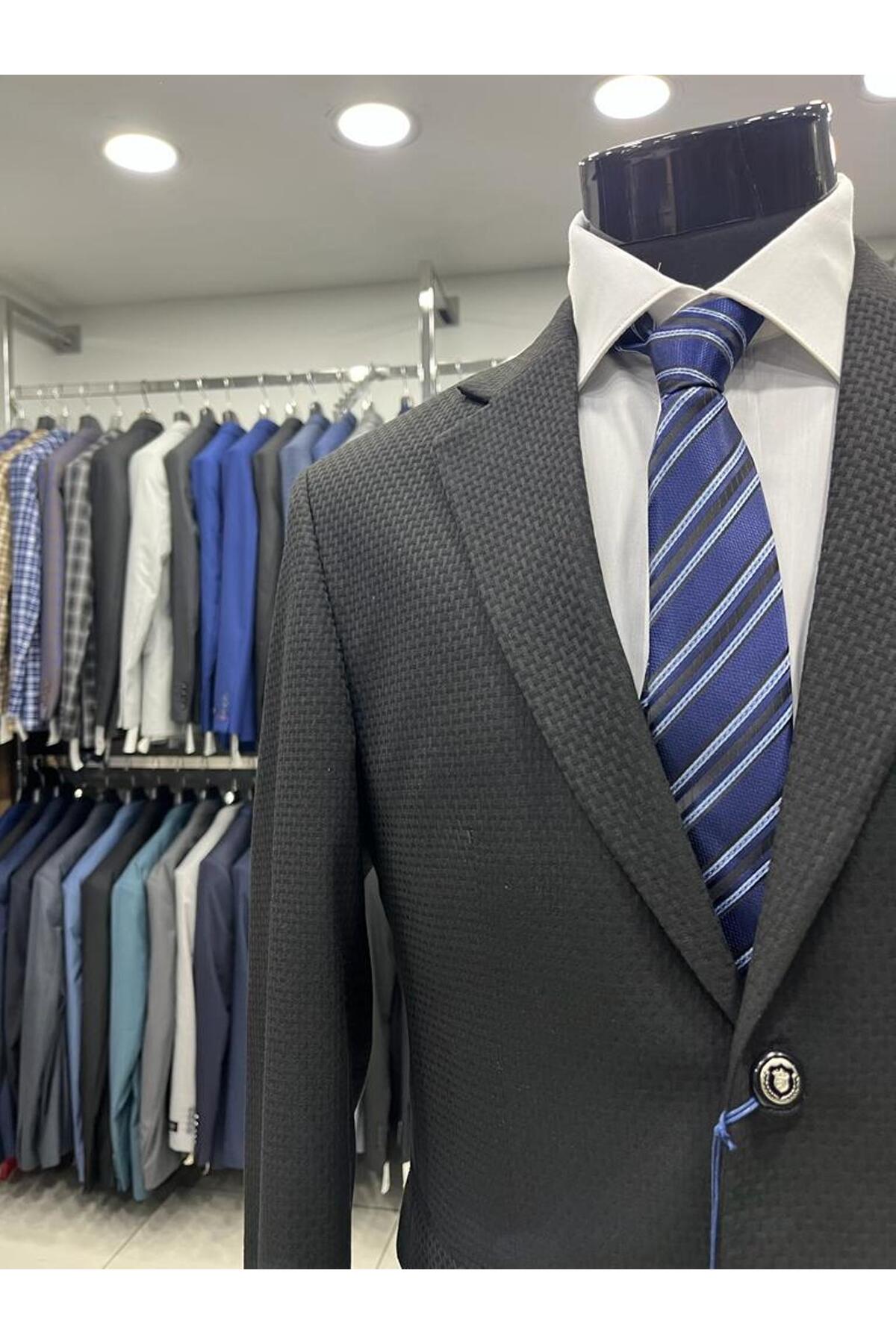 ژاکت مردانه مشکی MASSARO | TYC78BL28N170550458753147 اورجینال - تصویر 3