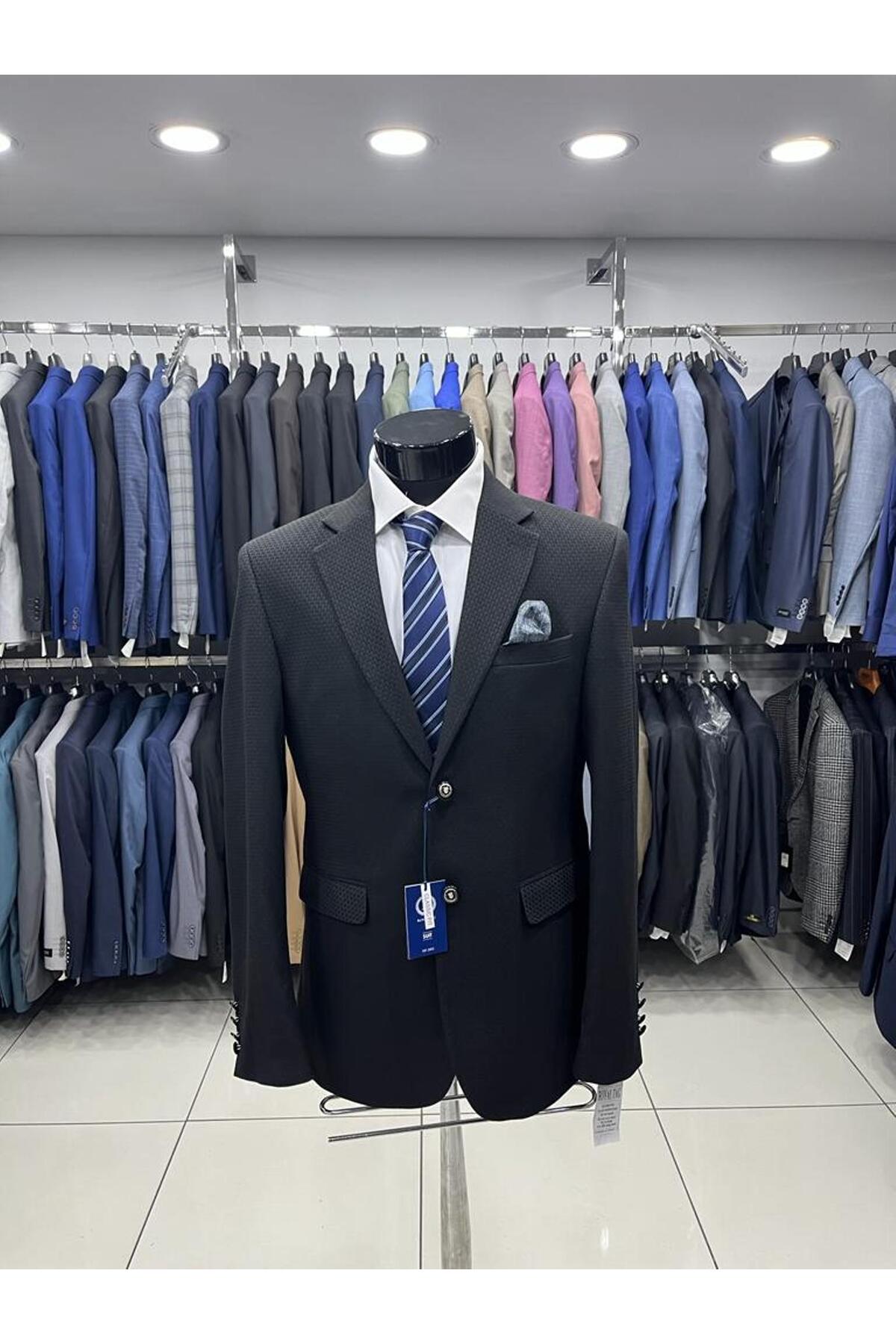 ژاکت مردانه مشکی MASSARO | TYC78BL28N170550458753147 اورجینال - تصویر 2