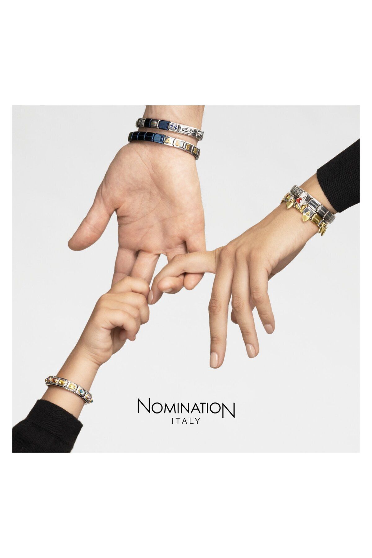 PALMISH LOVER Nomination Italian Charm Bracelet Stainless Steel - Gold -  Trendyol