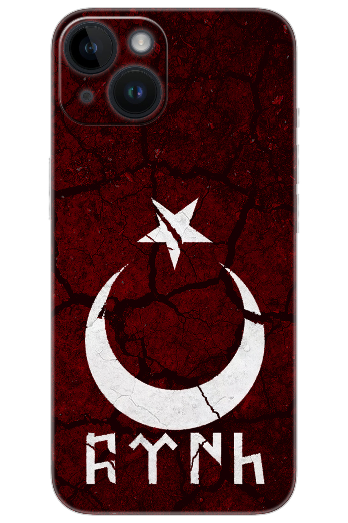 iPhone 14 Compatible Case Pattern Printed Silicone Göktürk Turkish NGO:386 CP-W4bnezJ