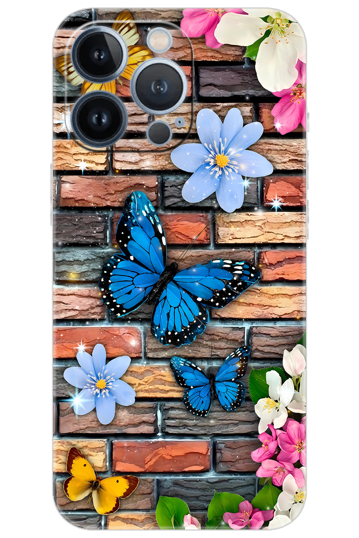 iPhone 13 Pro Compatible Case Pattern Printed Silicone Butterfly NGO:672 CP-e2I9lyK