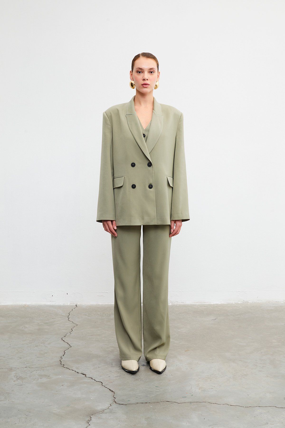 VATKALI Double breasted blazer Trendyol