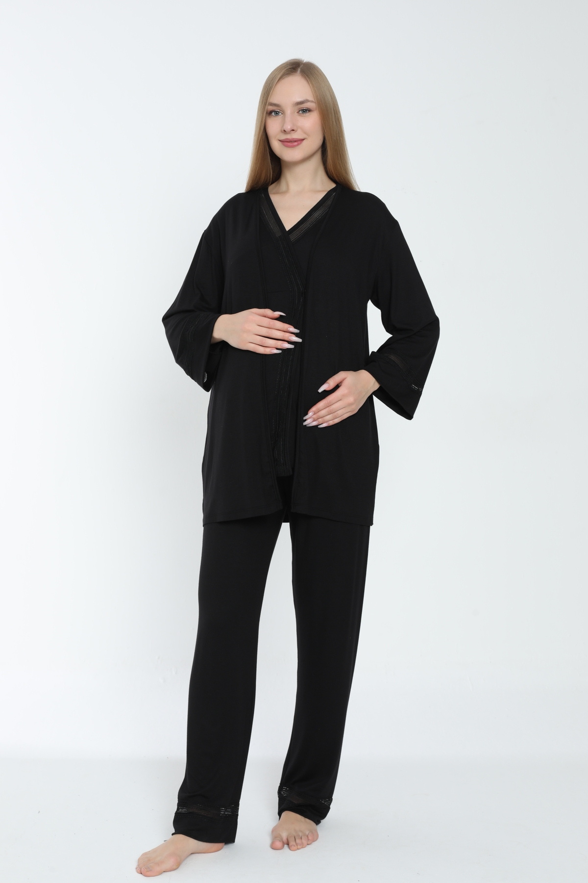 Miss Dünya Lissa Sabahlıklı Hamile Ve Lohusa Pijama Takımı fotoğrafı 2 (önizleme)