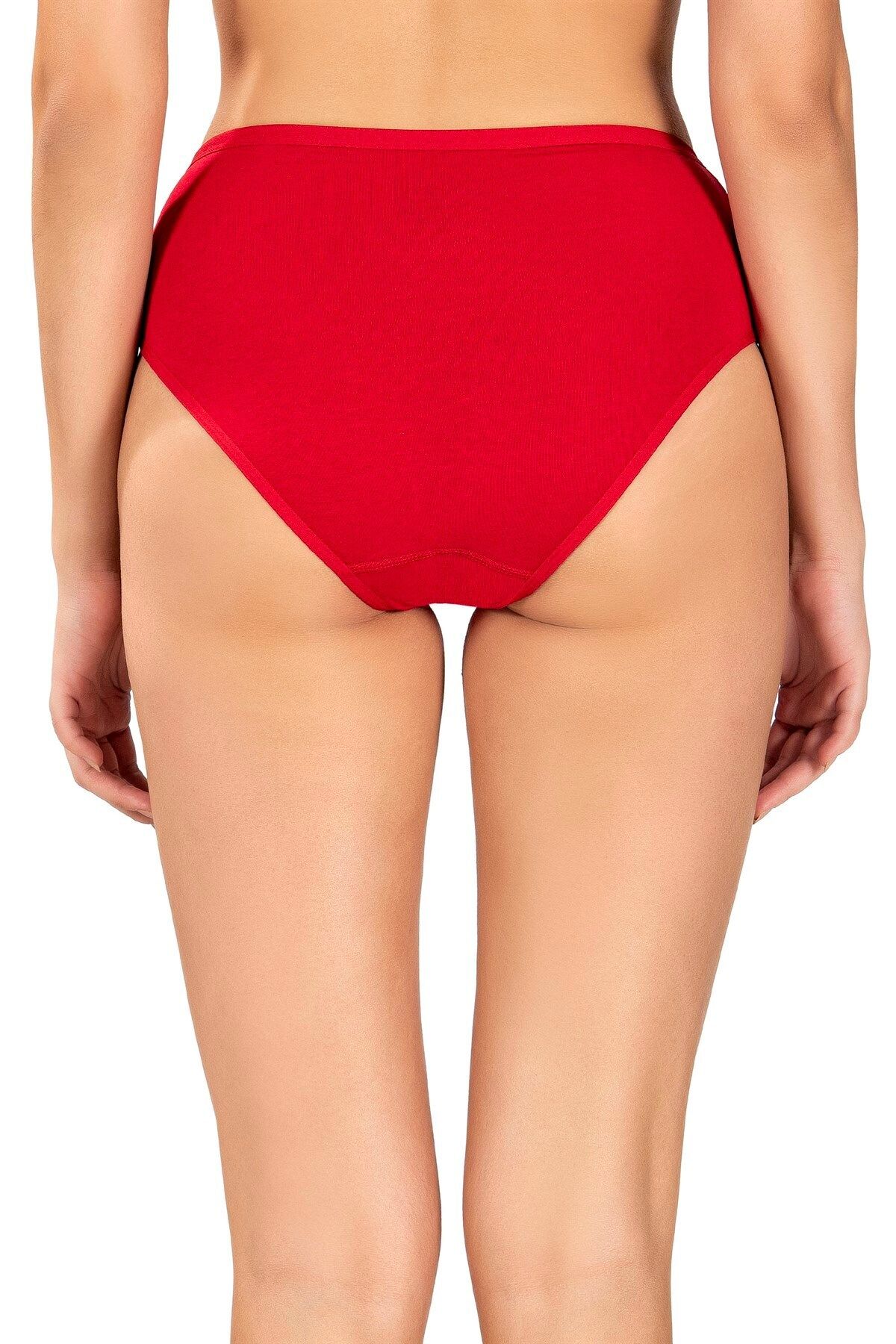 Jiber 12-Piece Women's Red Cotton Bikini Panties 652 - Trendyol