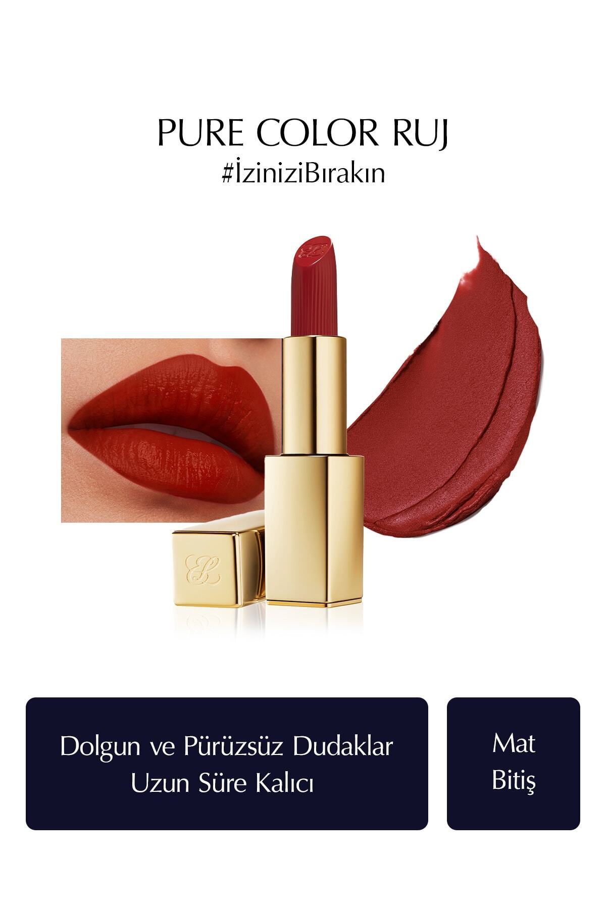Estee Lauder Mat Bitişli Ruj Pure Color Matte Lipstick 3.5gr Renk