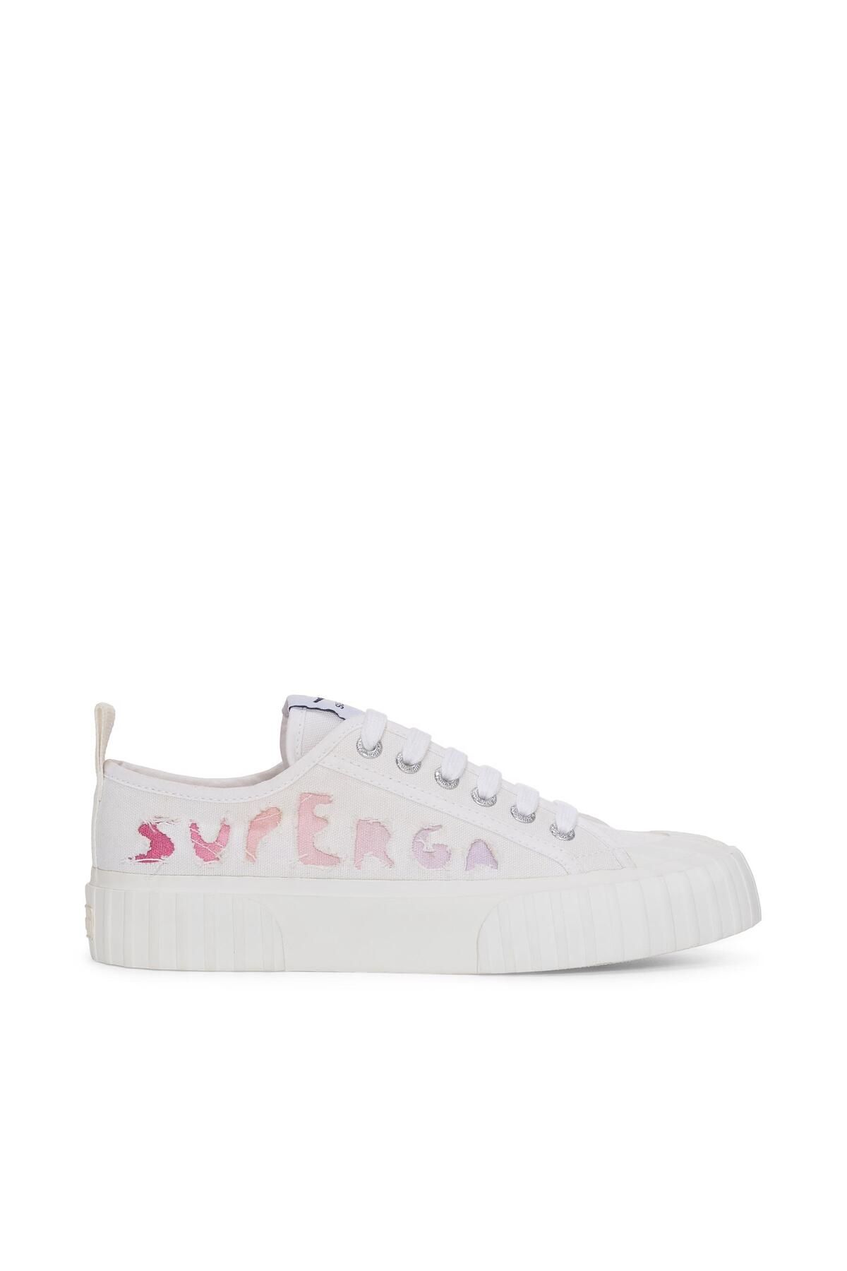 کفش کتانی سفید زنانه 2630 لوگوی پاره شده Superga