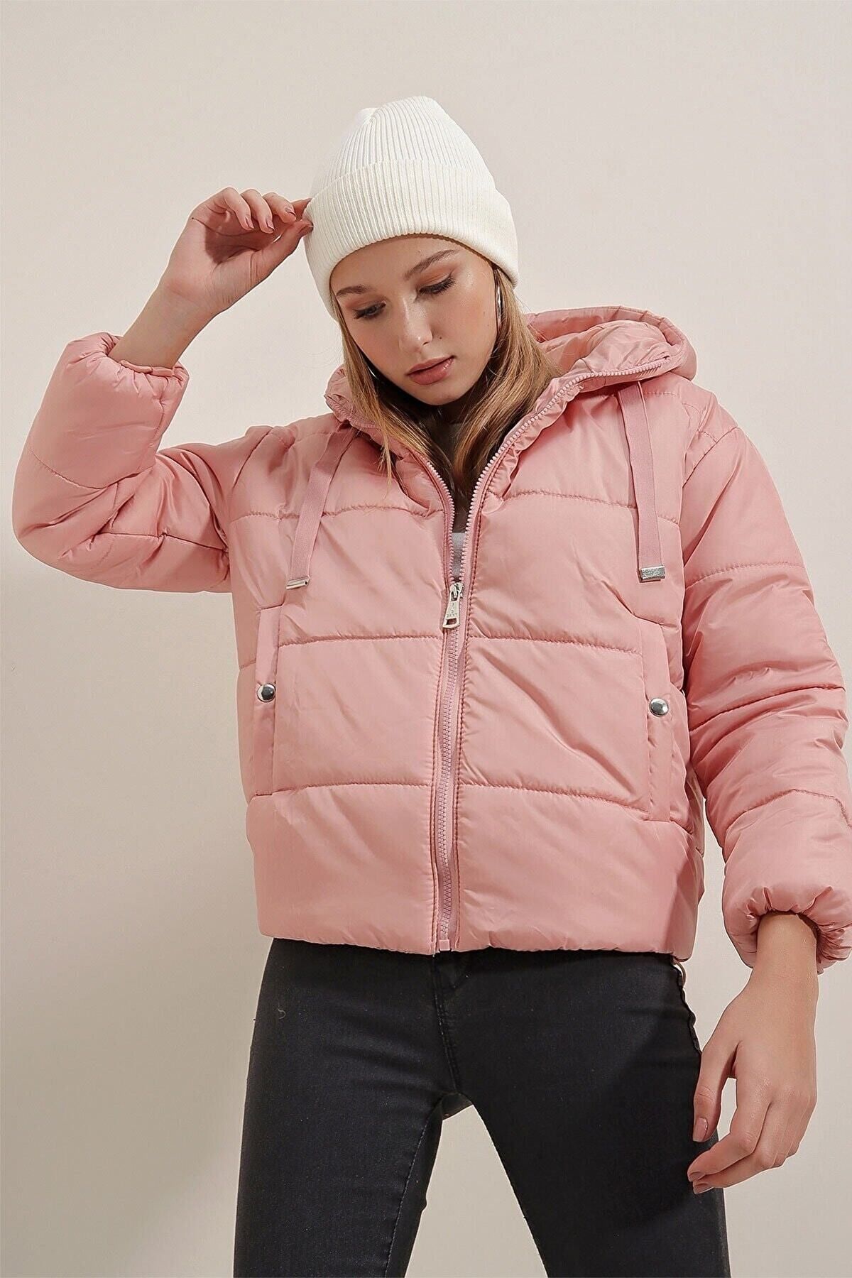 Womens light pink coat top
