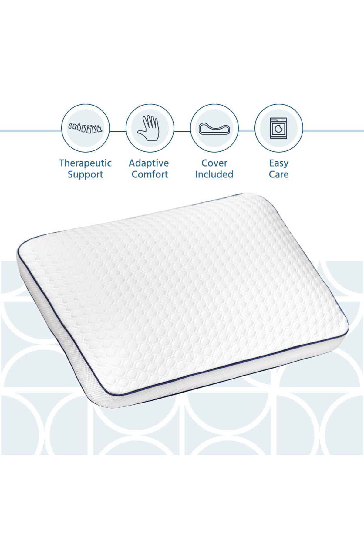home sense-12 cm hohes Memory-Kissen, atmungsaktives orthopädisches Kissen, maschinenwaschbar 3