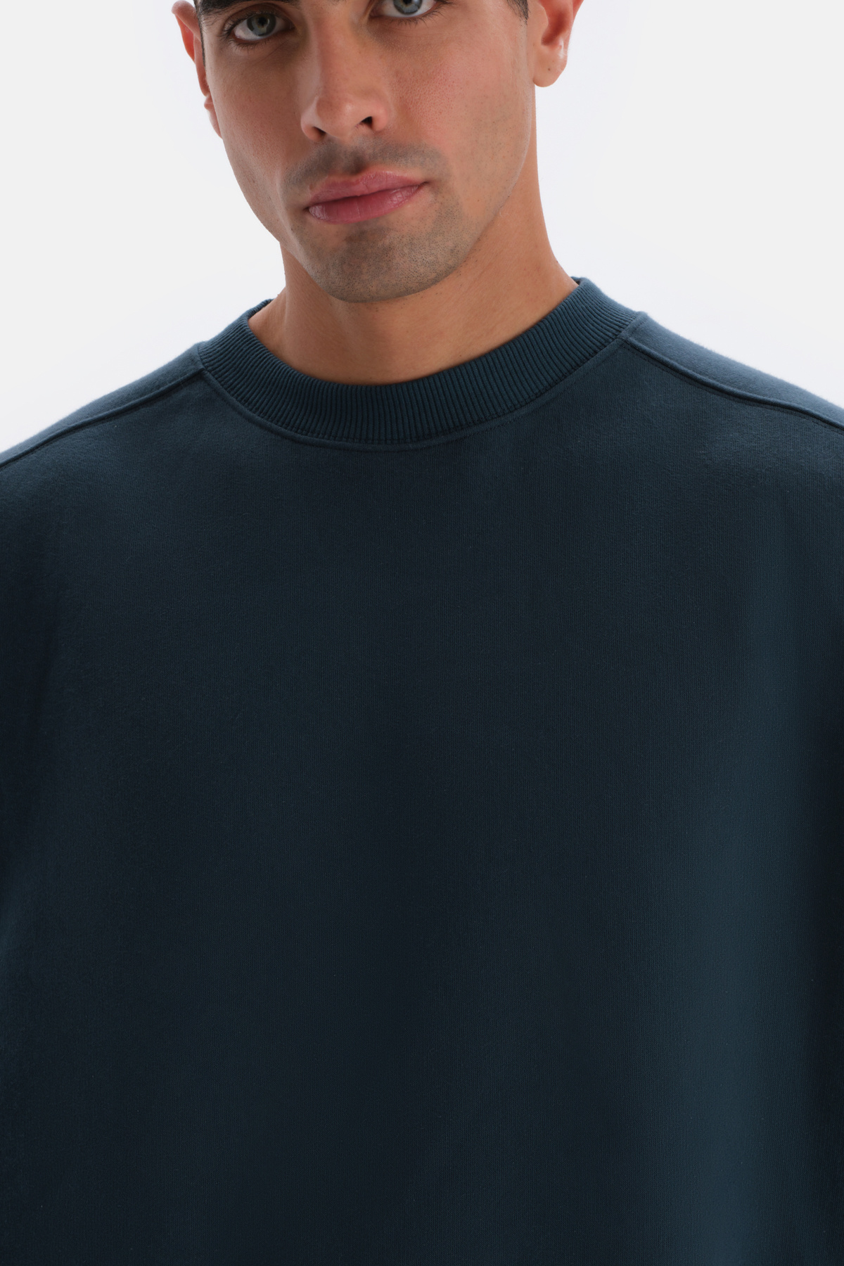 Dagi-Petrolblaues Sweatshirt mit Nahtdetail 5