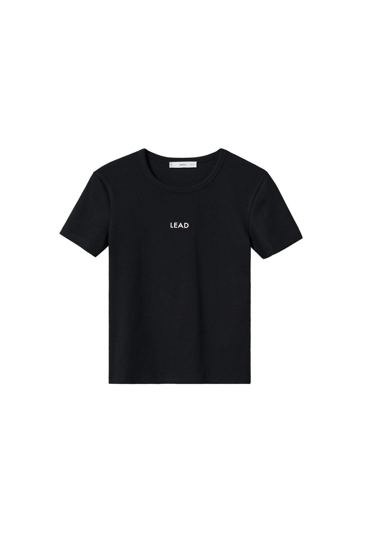 MANGO-Schwarzes Damen-T-Shirt 37075939 4