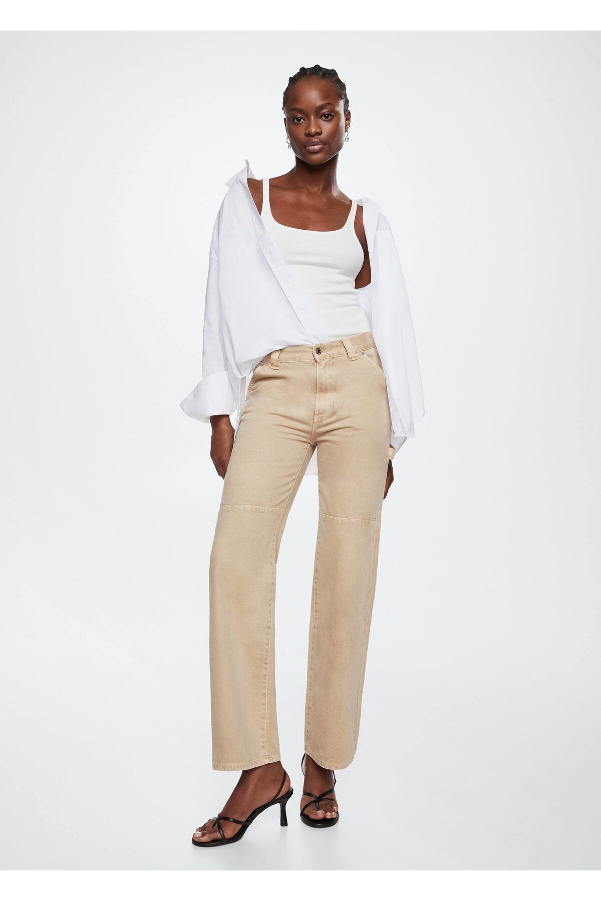 Mango jeans hotsell beige