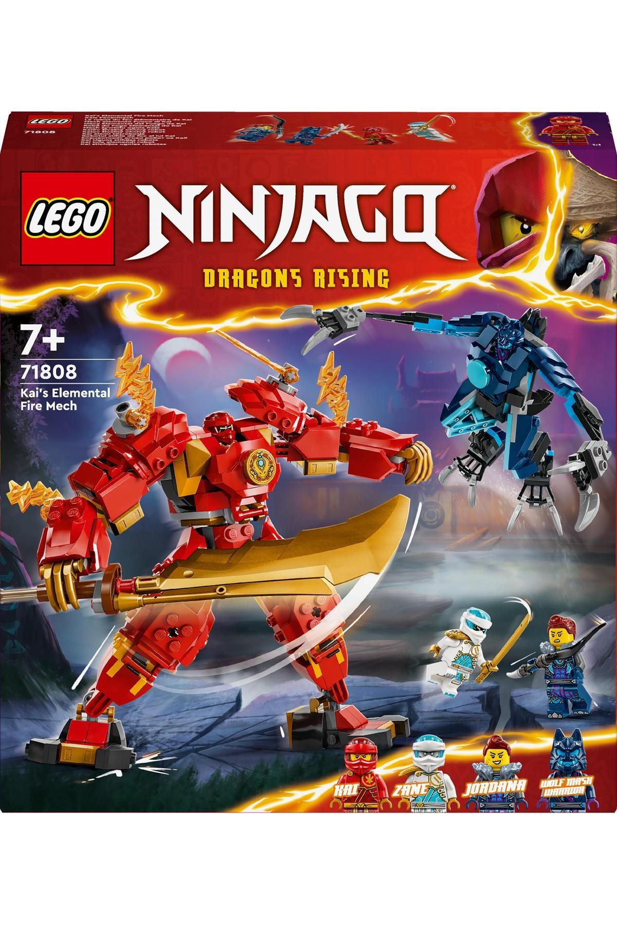 LEGO-®   نينجاجو ®   روبوت عنصر النار من كاي 71808 - مجموعة بناء الألعاب الإبداعية لـ 7+ (322 قطعة) 3