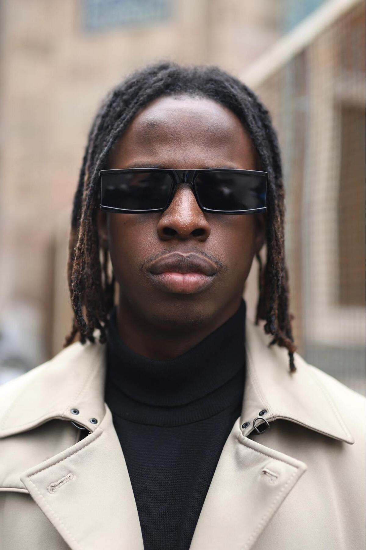 انجل آیز عینک آفتابی مستطیلی مشکی یونیسکس Yw-8839a