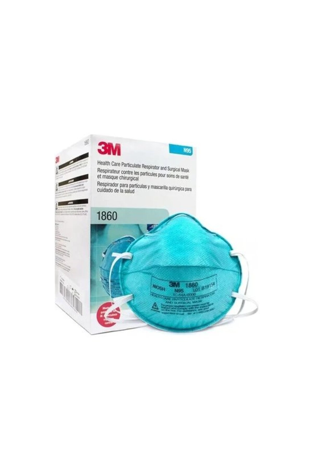 3M HOOK N95 1860 Koruyucu Maske 20 Adet