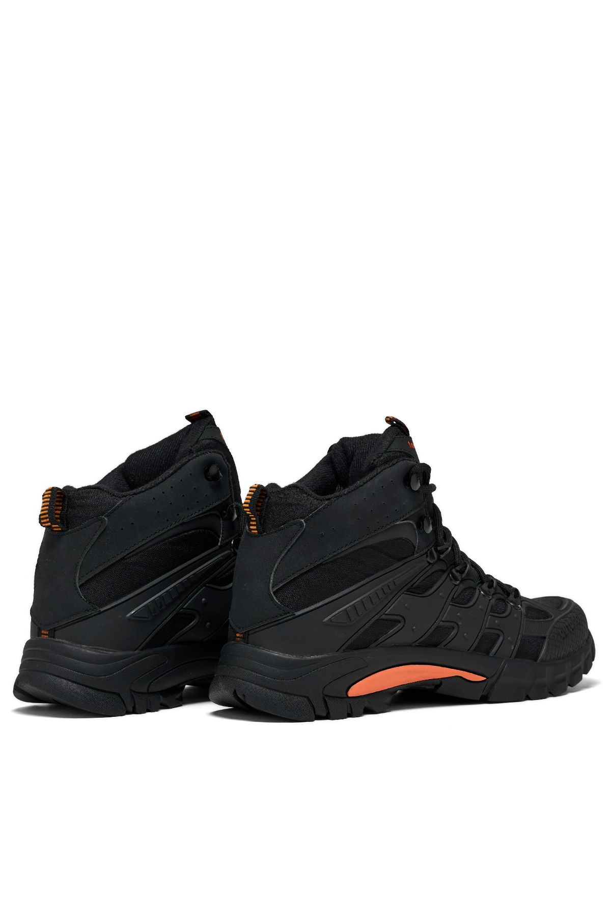 Tonny Black-Unisex Orange Schwarz Bequeme Passform Wasserabweisende Schnürstiefel Unisex 3