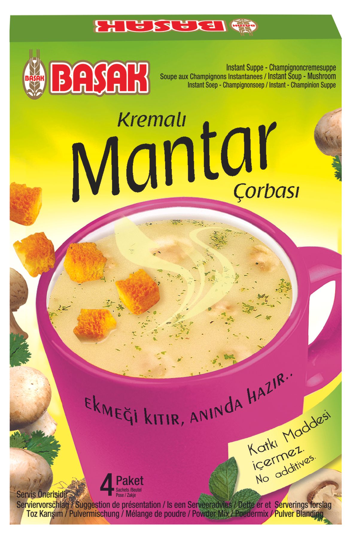 BAŞAK çabuk çorba-mantar 20gr.x24adet