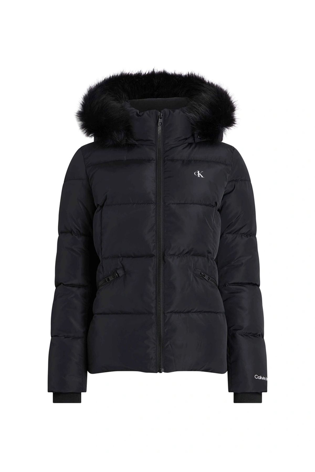 Calvin klein faux sale fur short jacket