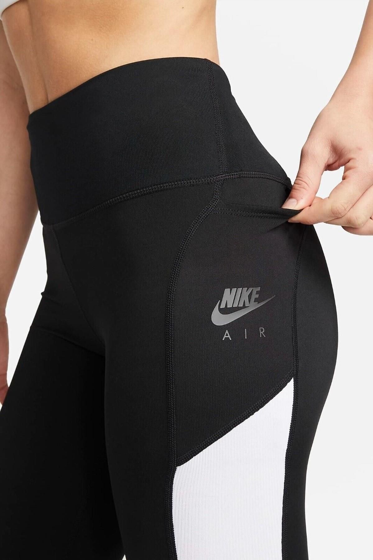 Nike شلوار ساق بادی سریع 7/8 جوراب شلواری کمر بلند مشکی