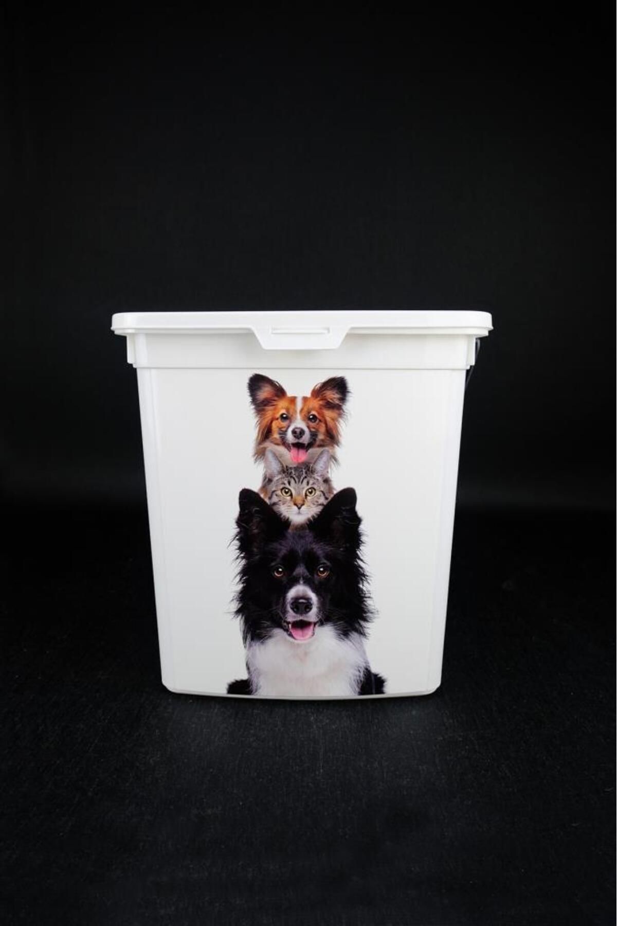 Digithome-Cat and Dog Food Storage Container Organizer 6 Lt White Pattern-3 – ÇAN 2354 C320.037 3