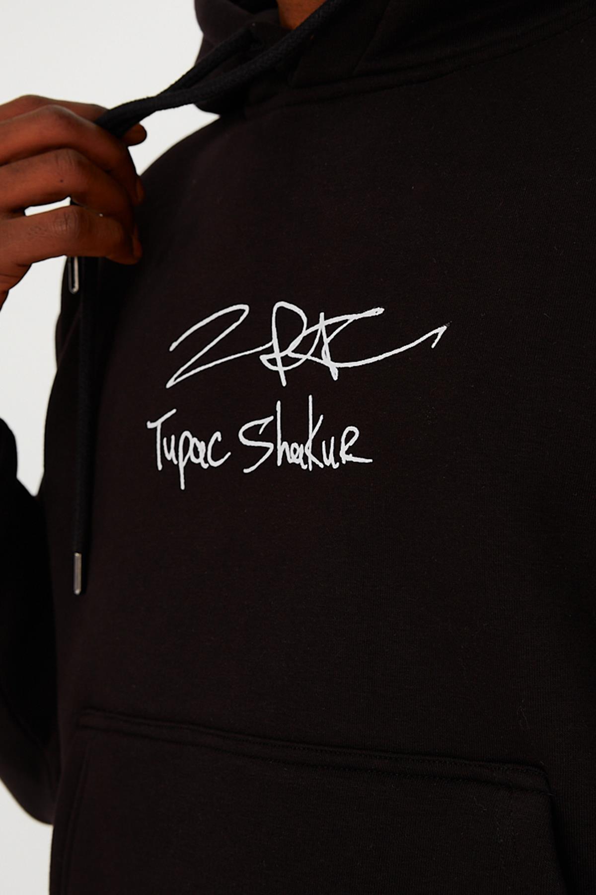 Ghetto off limits-2pac Signature Oversize Unisex Black Sweatshirt 3