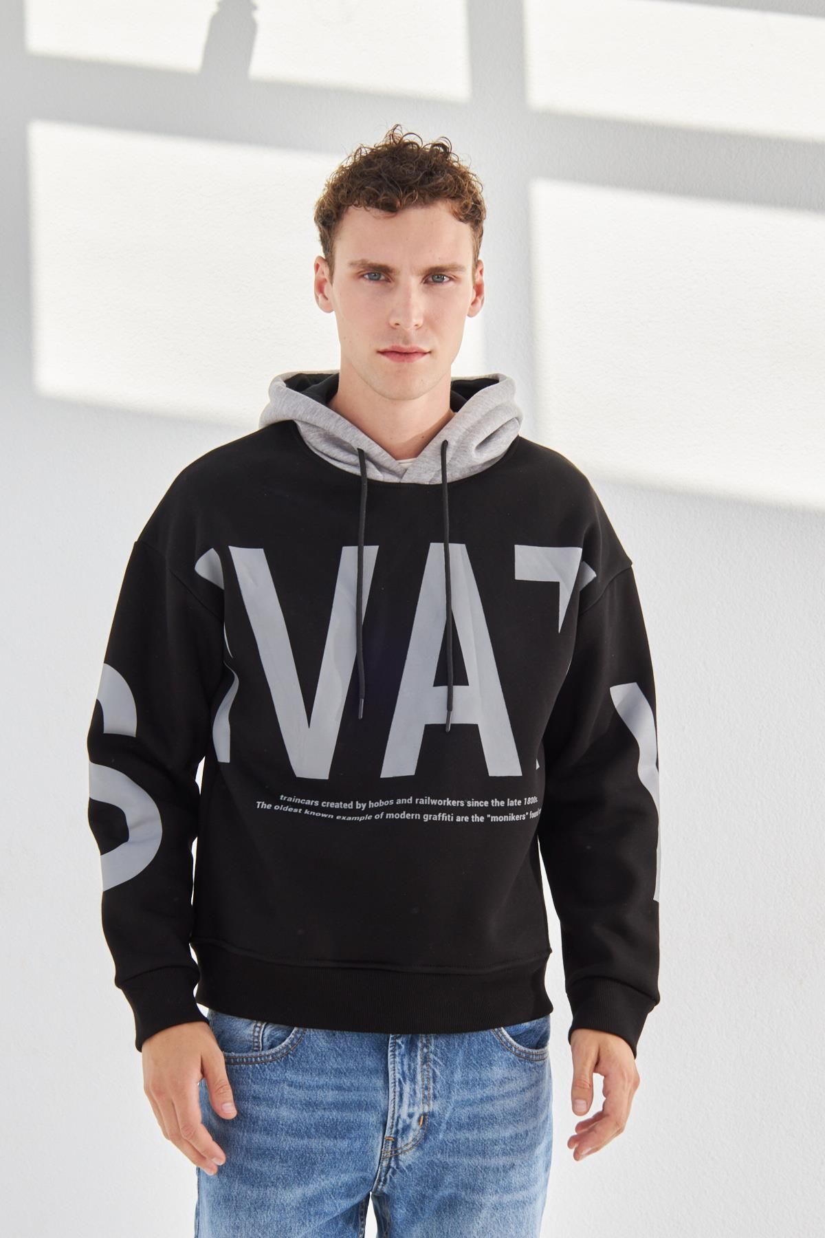 Delpino-Half Oversize mikina s kapucňou 5