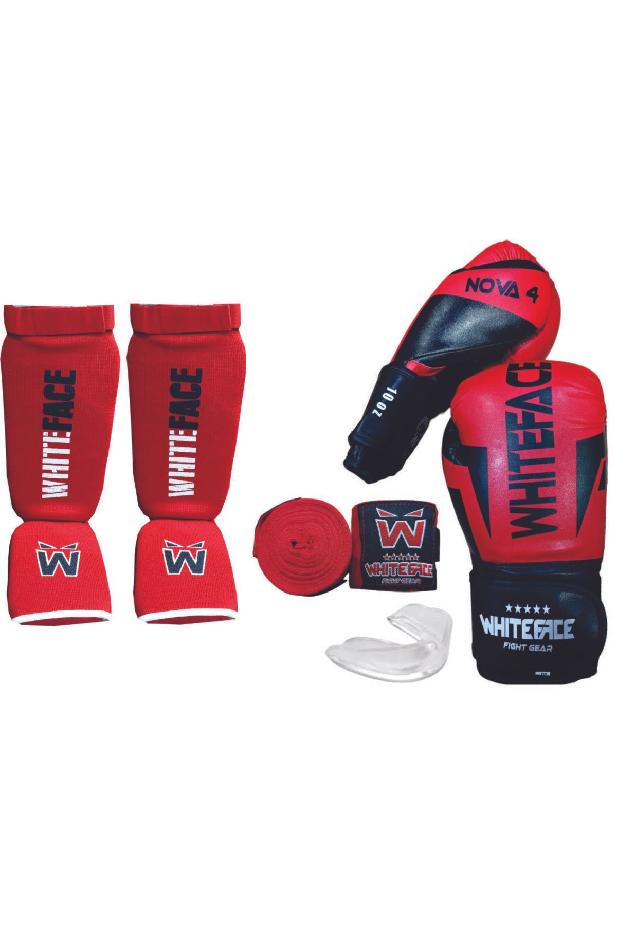تجهیزات بوکس قرمز دستکش های و کیک Muay Thai Glides kaval Post Protection Banda 10 اونس whiteface