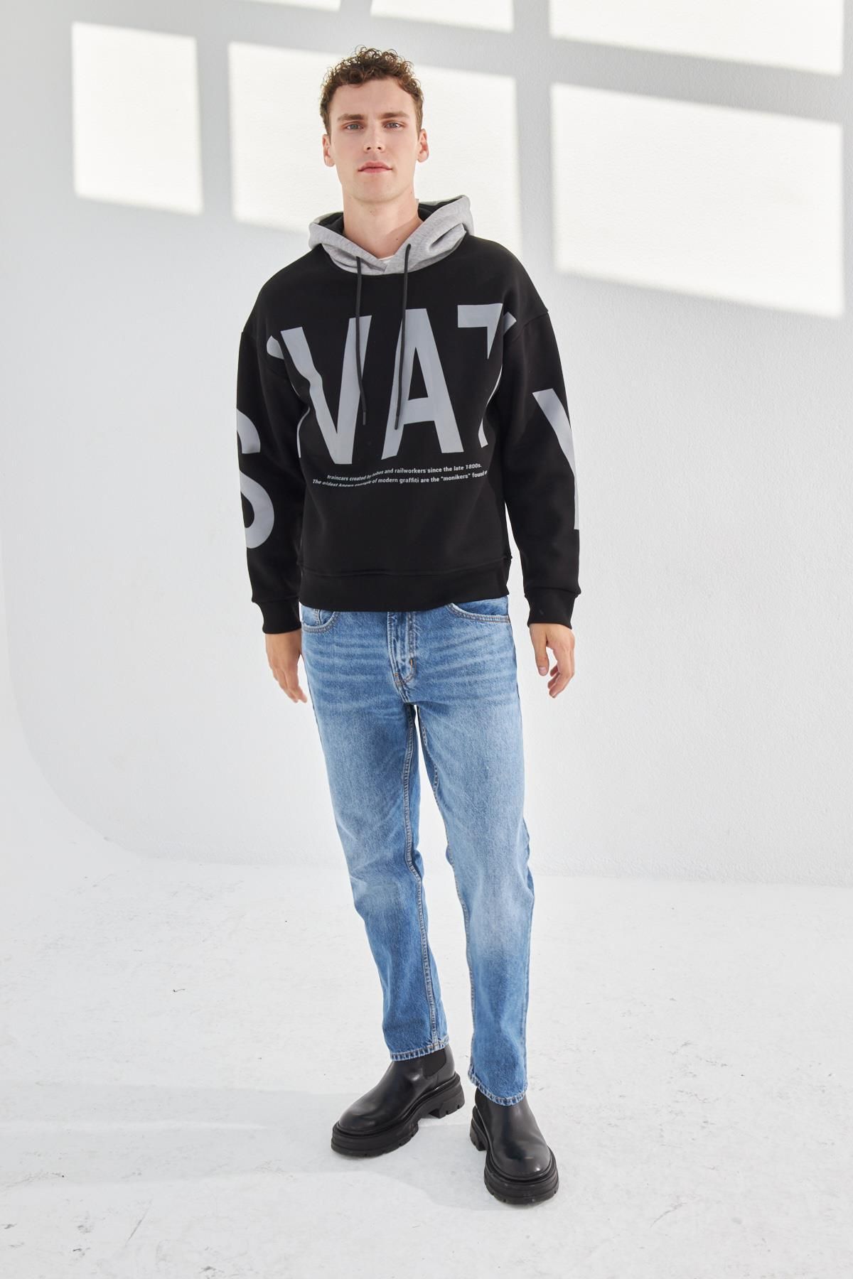 Delpino-Half Oversize mikina s kapucňou 2
