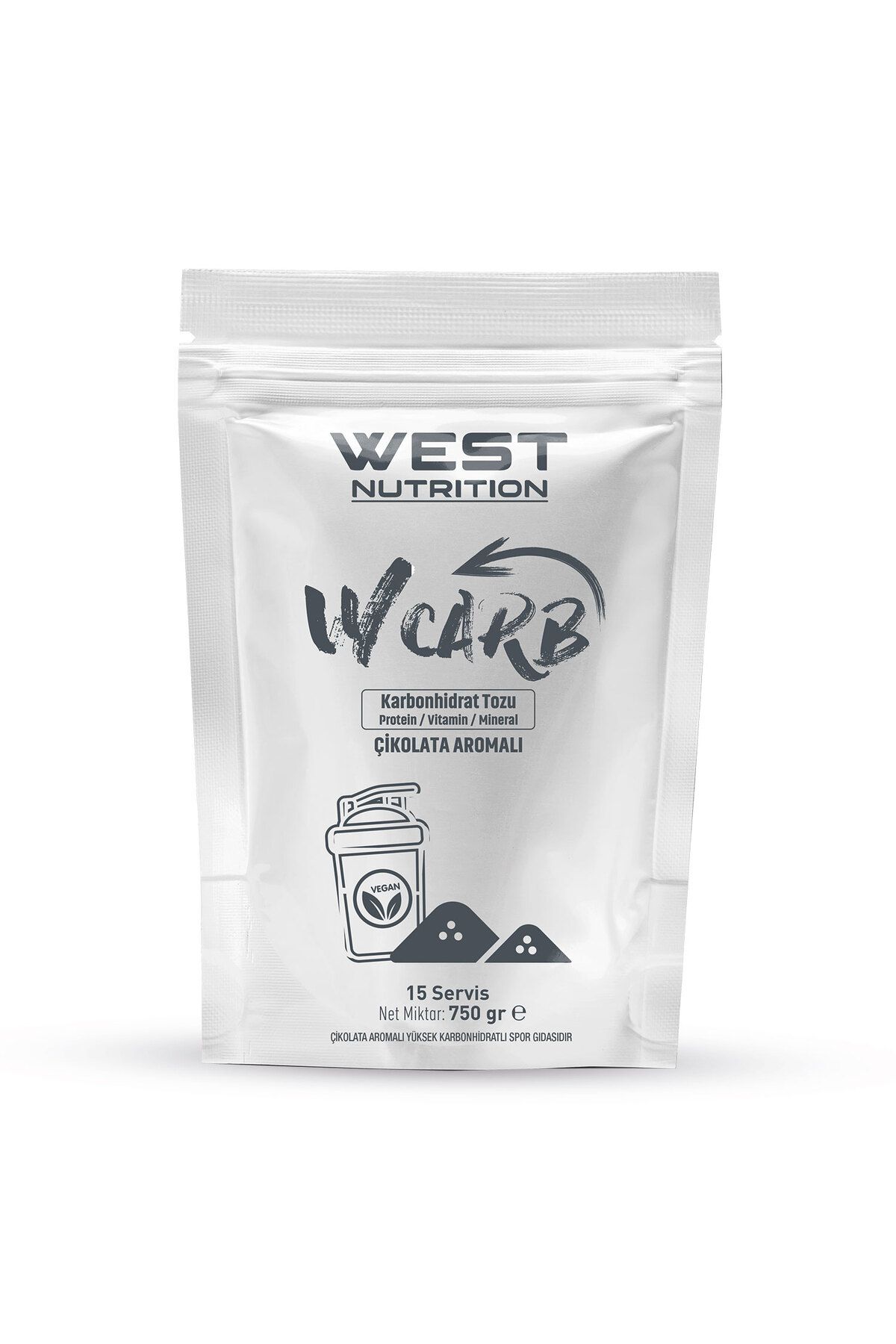 West Nutrition WCarb Vegan Karbonhidrat Tozu 750 gr 15 Servis