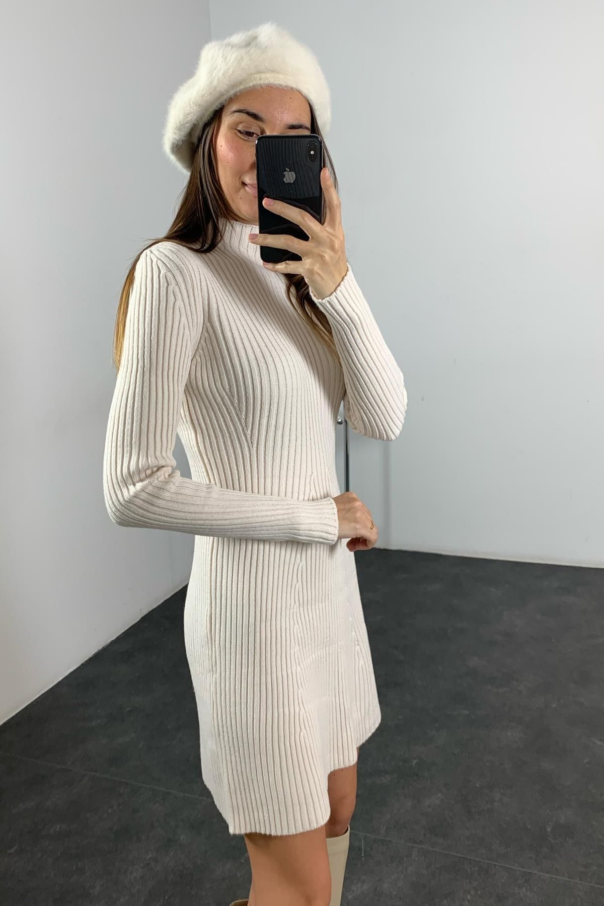 Beige new arrivals corduroy dress