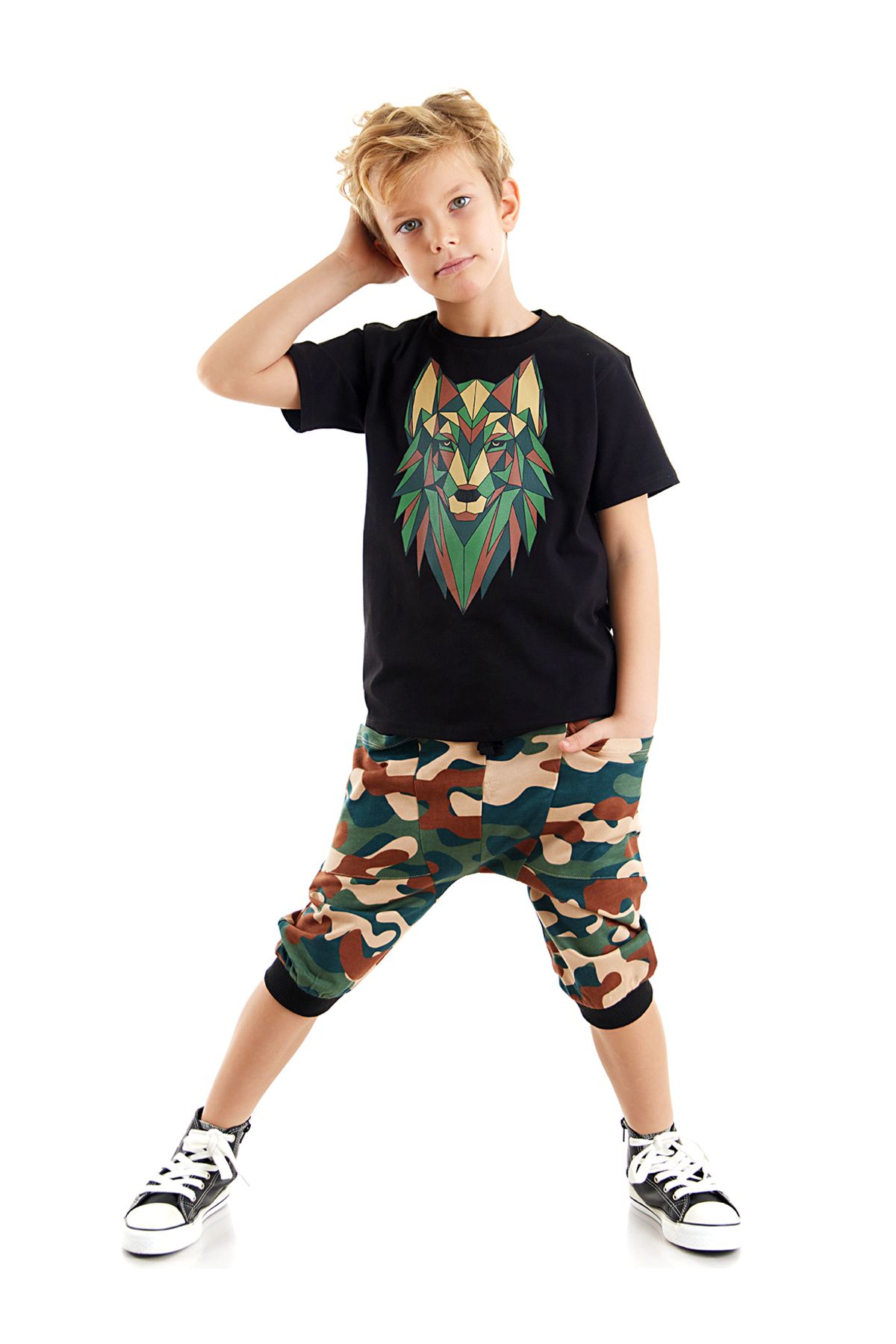 Boys capri shorts top
