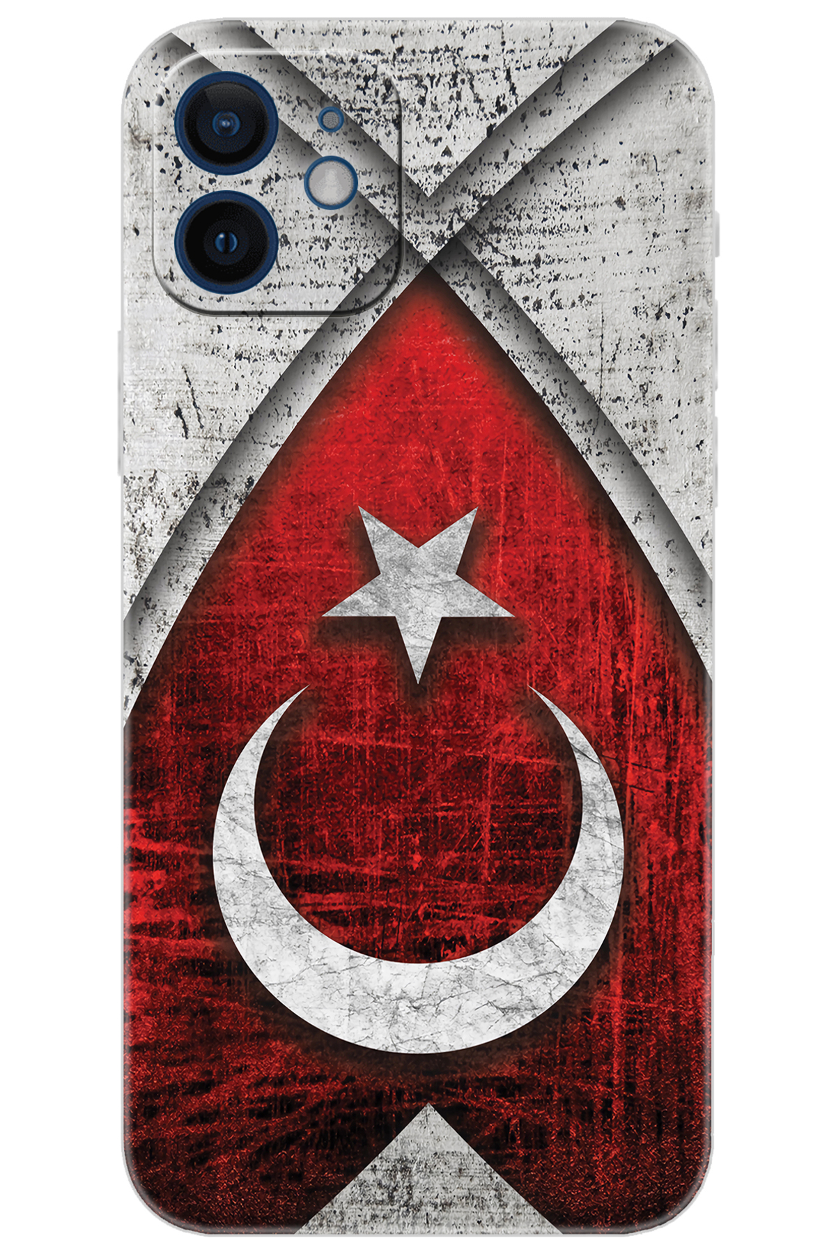 iPhone 12 Compatible Case Pattern Printed Silicone Turkish Flag Design NGO:380 CP-qHaD3Ly